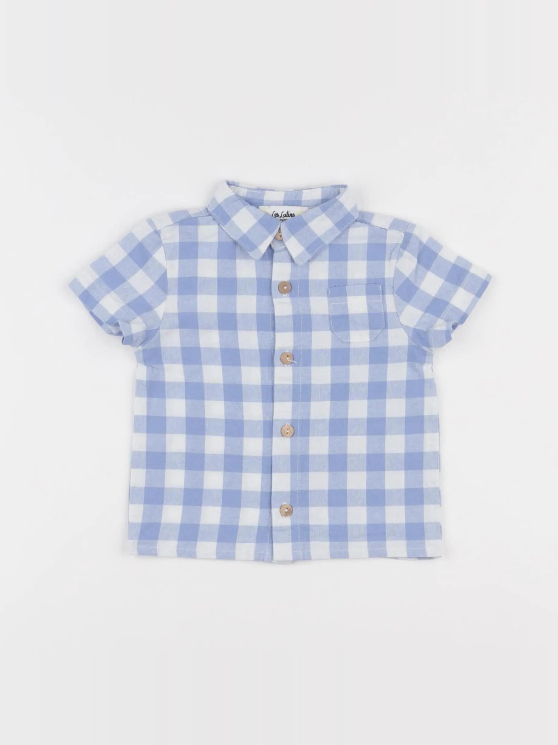 Les Lutins Paris - chemise bleu - 6 mois