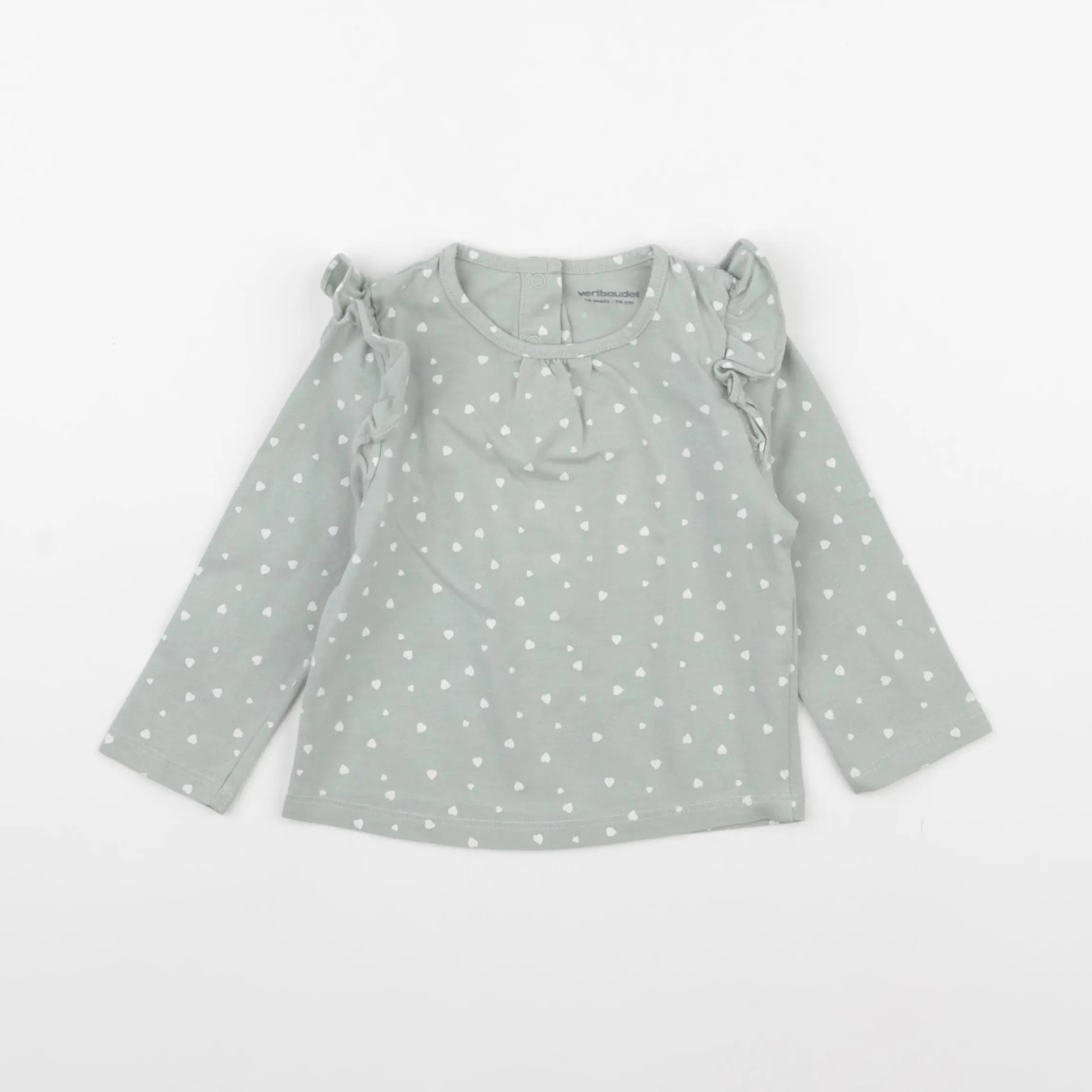 Vertbaudet - tee-shirt vert - 12 mois