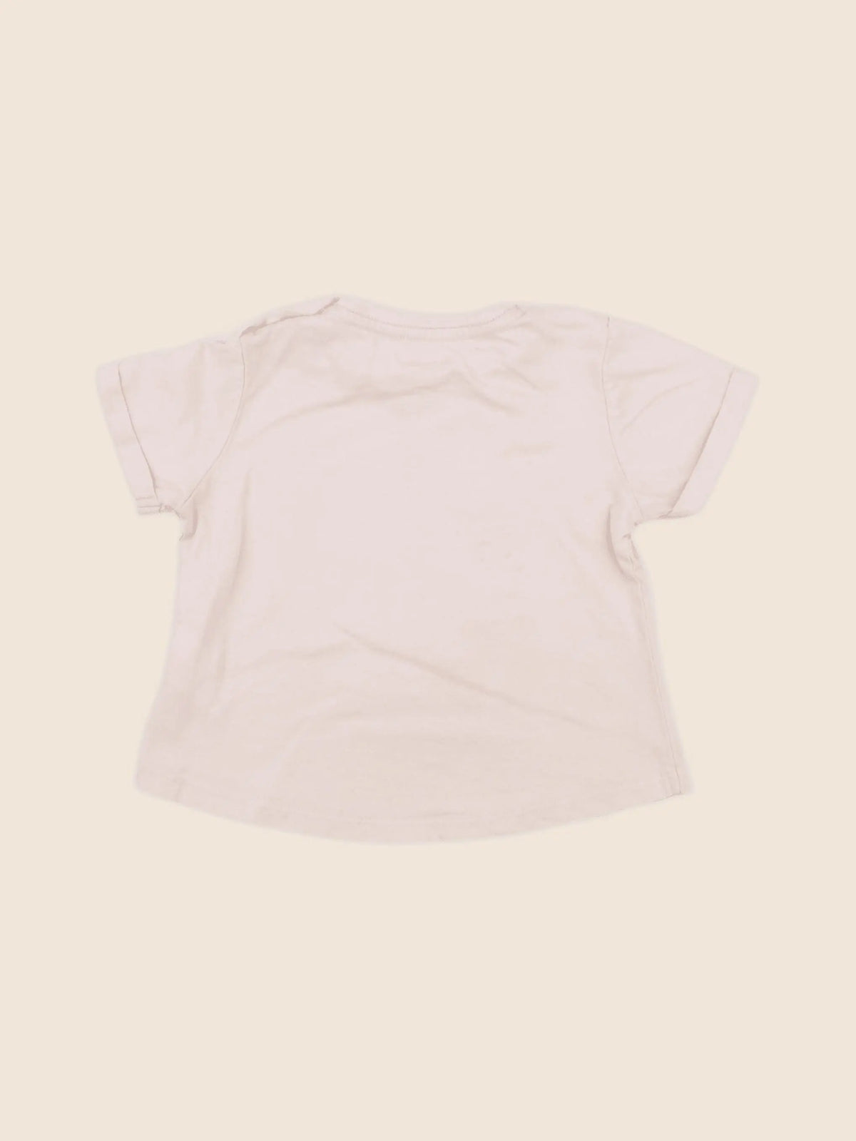 Vertbaudet - tee-shirt rose, or - 18 mois