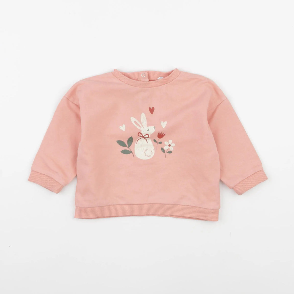 Vertbaudet - sweat rose - 12 mois