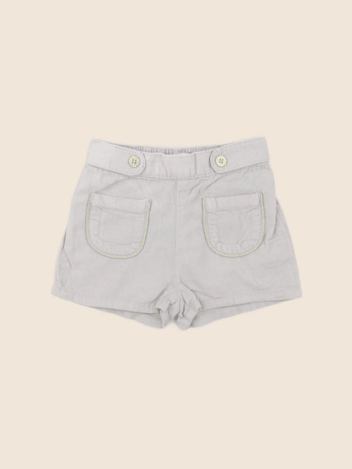 Vertbaudet - short or, marron - 18 mois