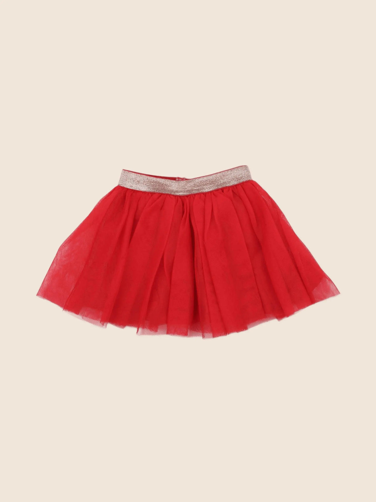 Vertbaudet - jupe rouge, or - 18 mois