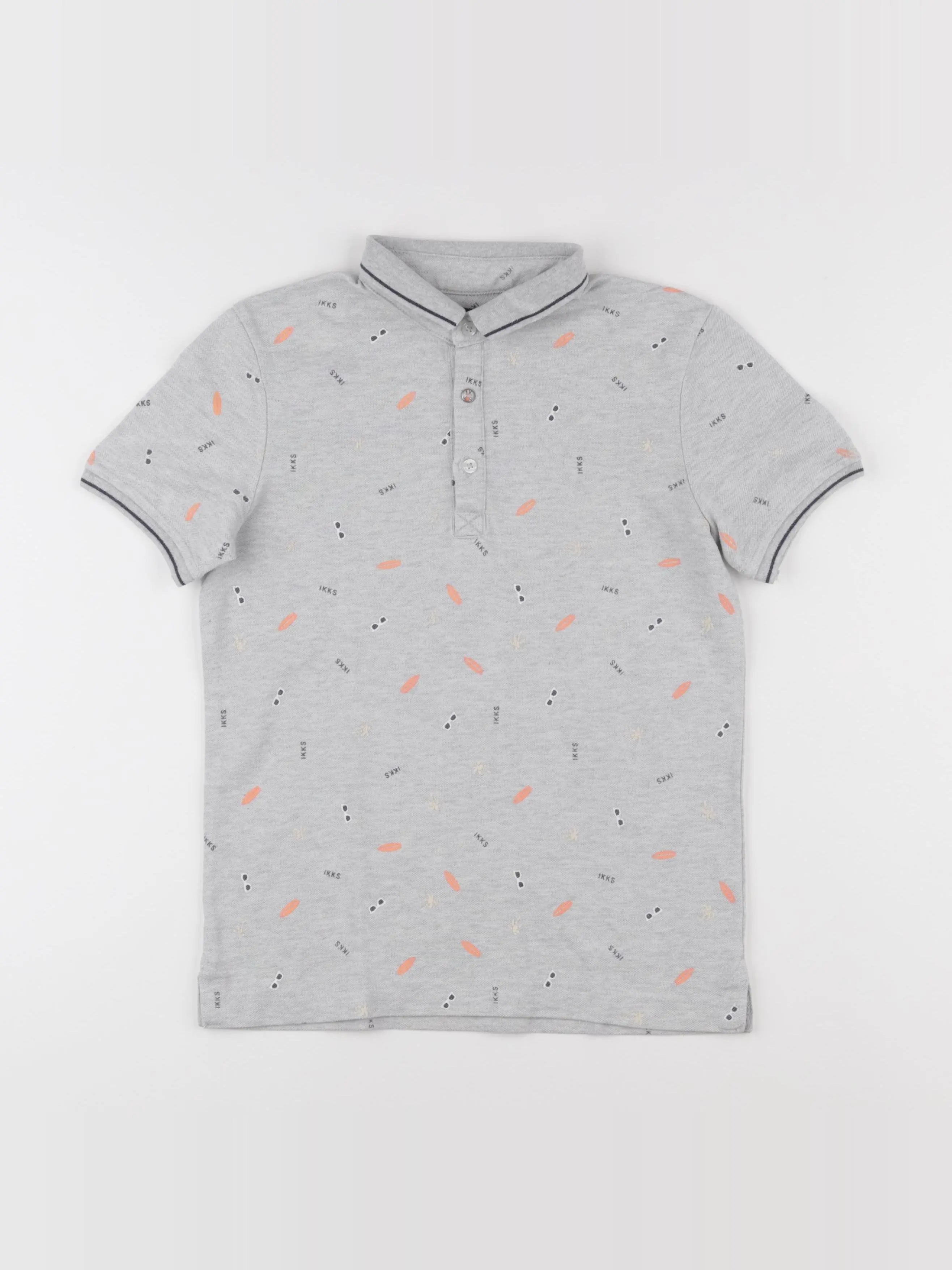 IKKS - polo gris - 10 ans