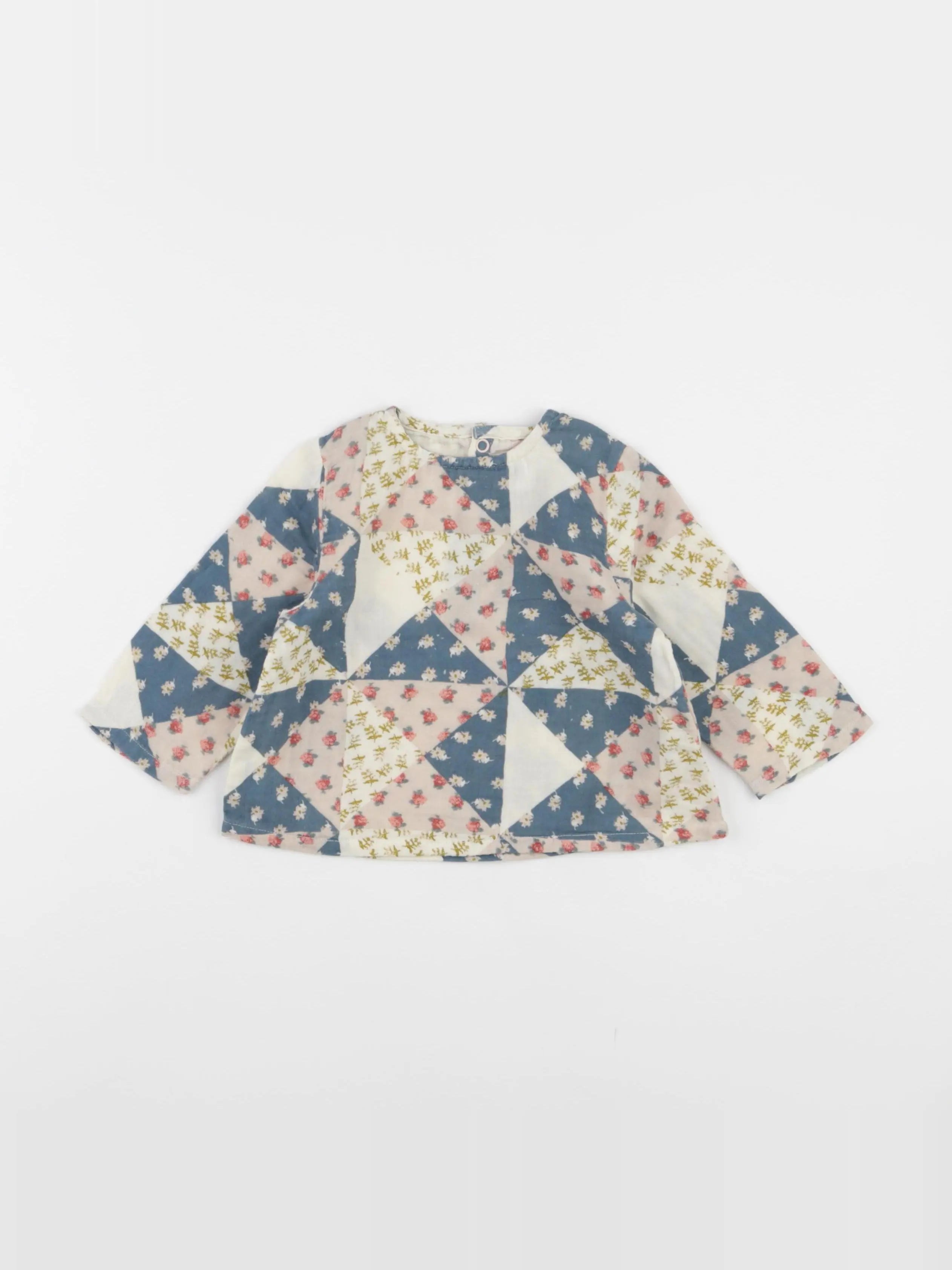 Petit Bateau - blouse multicolore - 6 mois