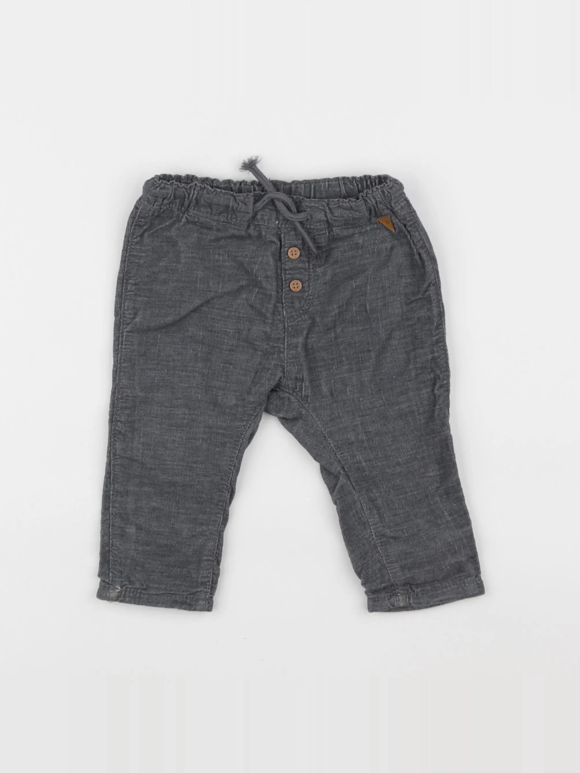 H&M - pantalon gris - 6/9 mois