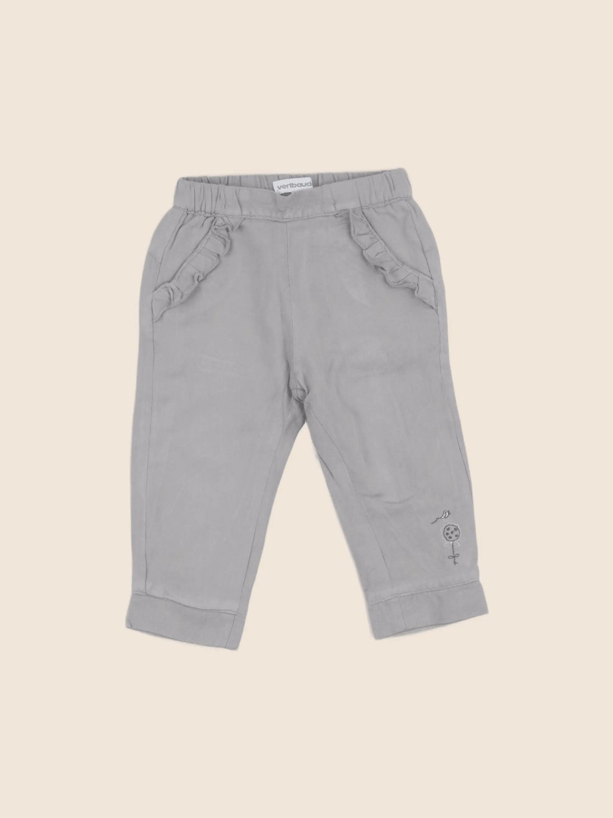 Vertbaudet - pantalon gris - 9 mois