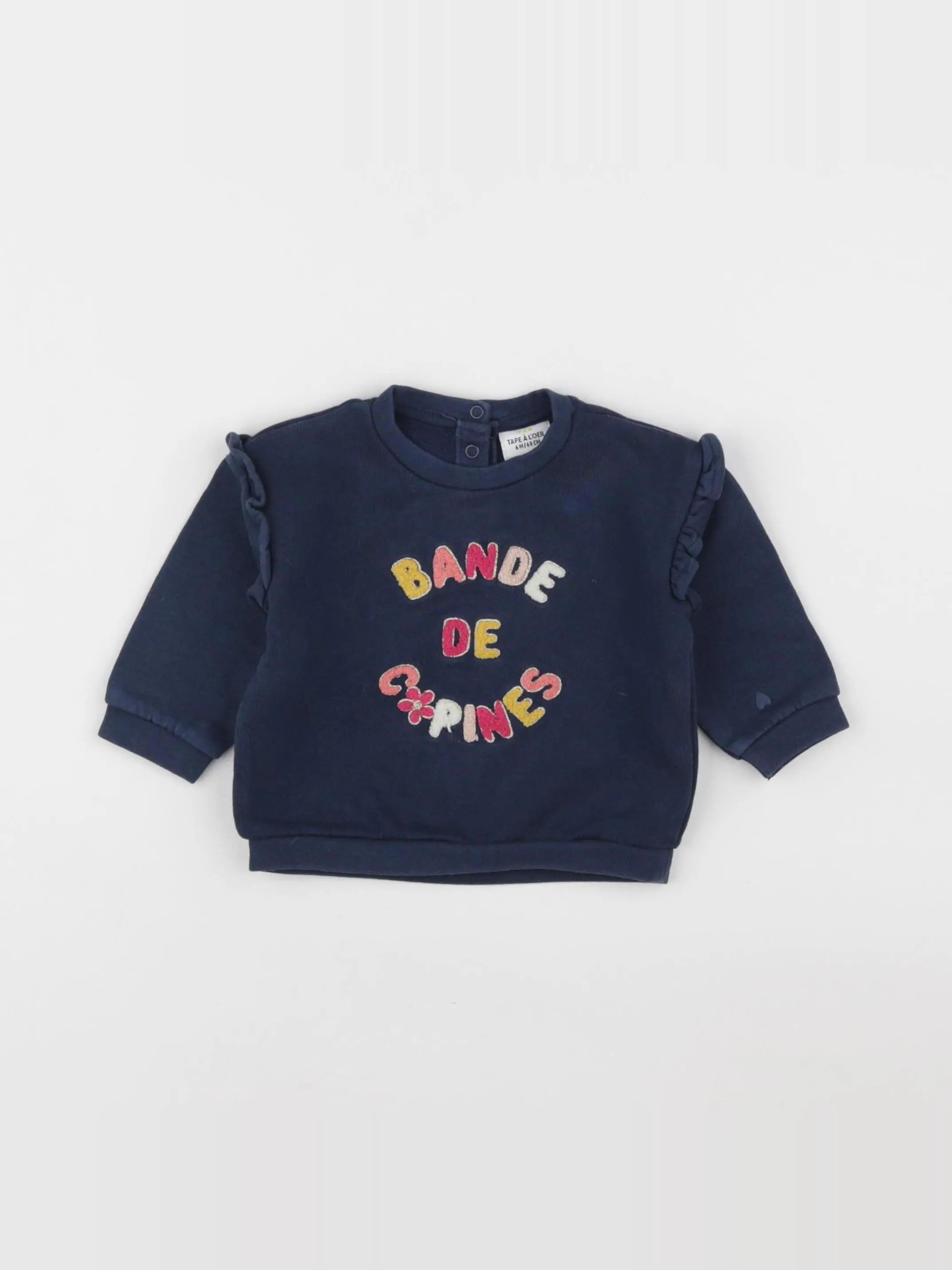 Tape à l'oeil - sweat bleu - 6 mois