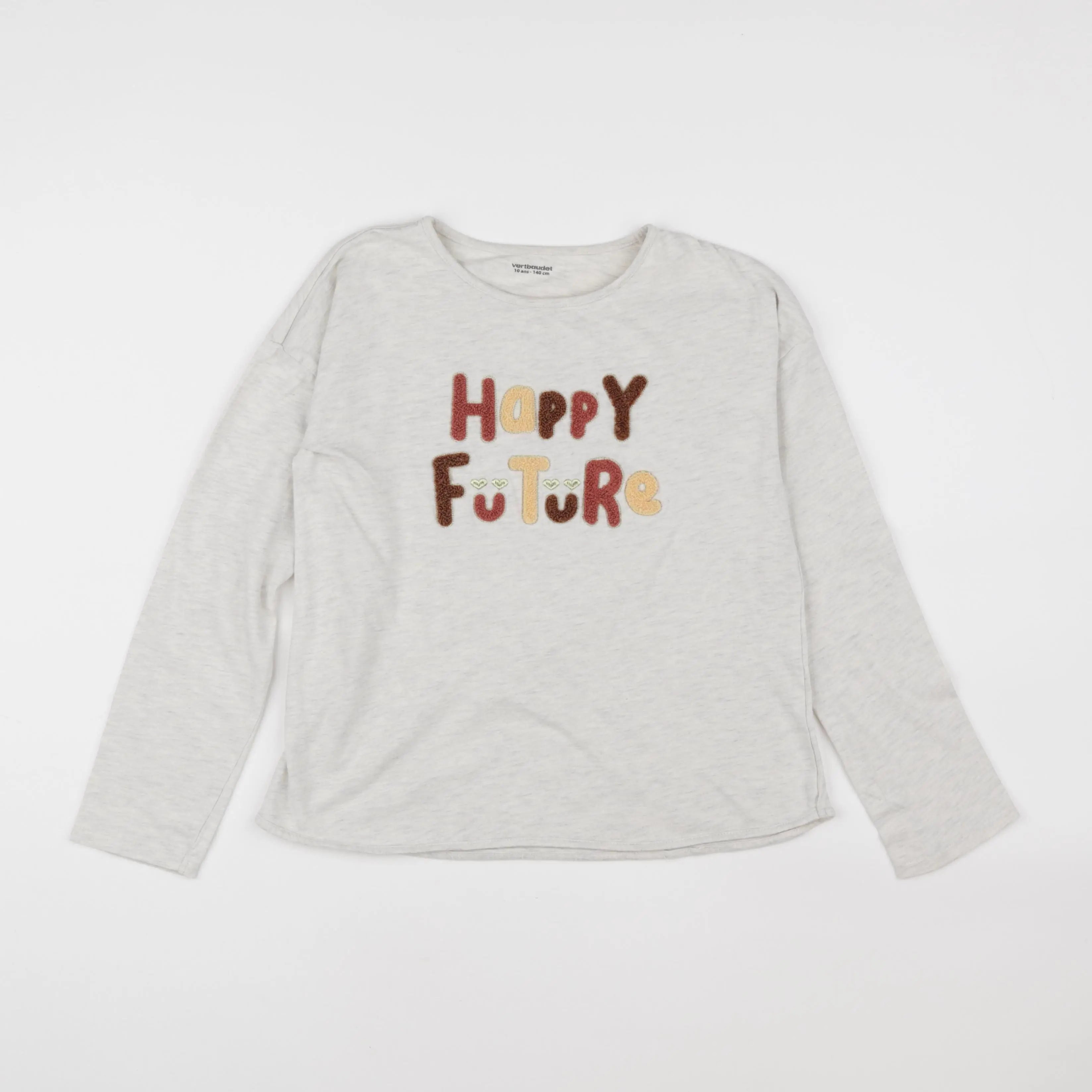 Vertbaudet - tee-shirt gris - 10 ans