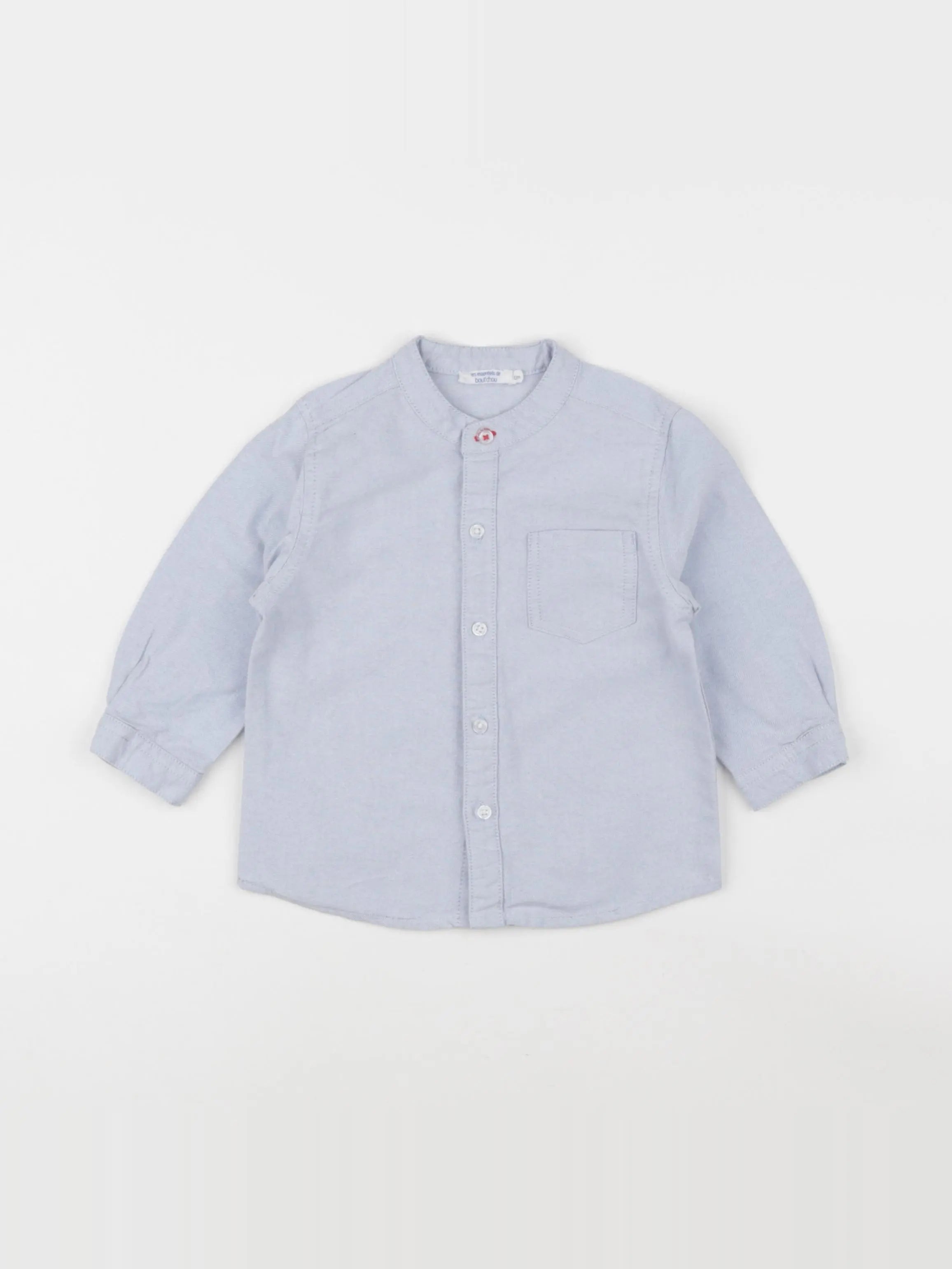 Boutchou - chemise bleu - 12 mois