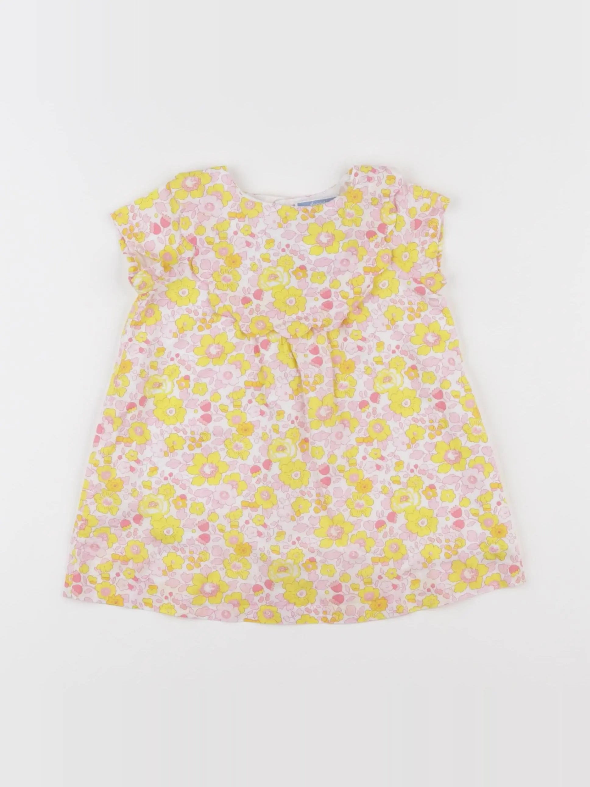 Jacadi - robe liberty jaune - 12 mois