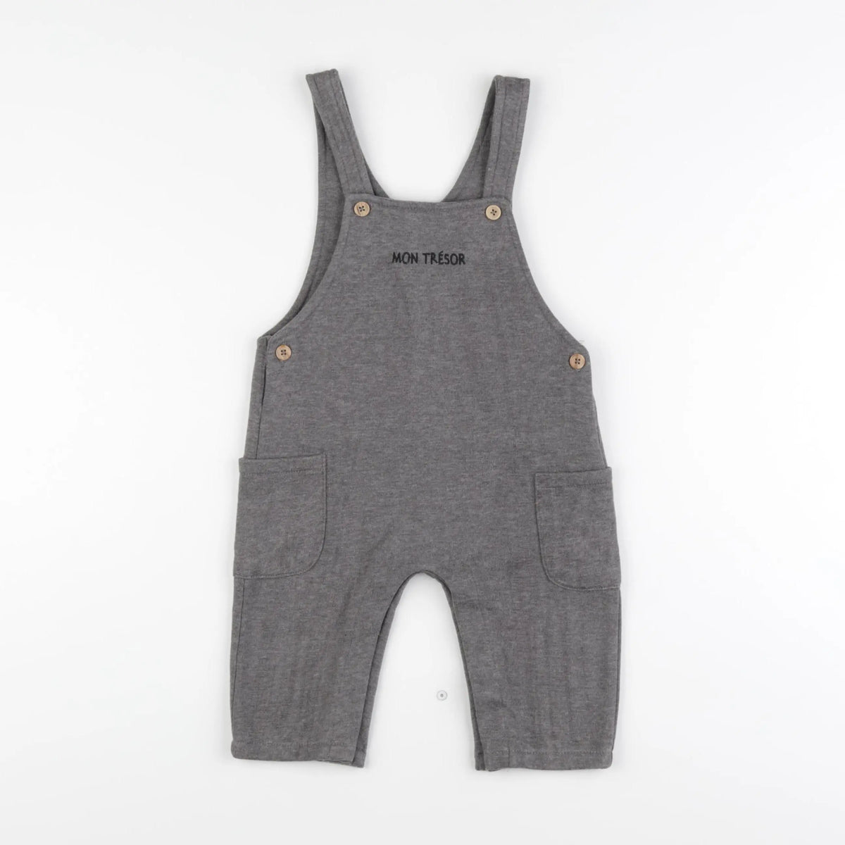Vertbaudet - salopette gris - 12 mois