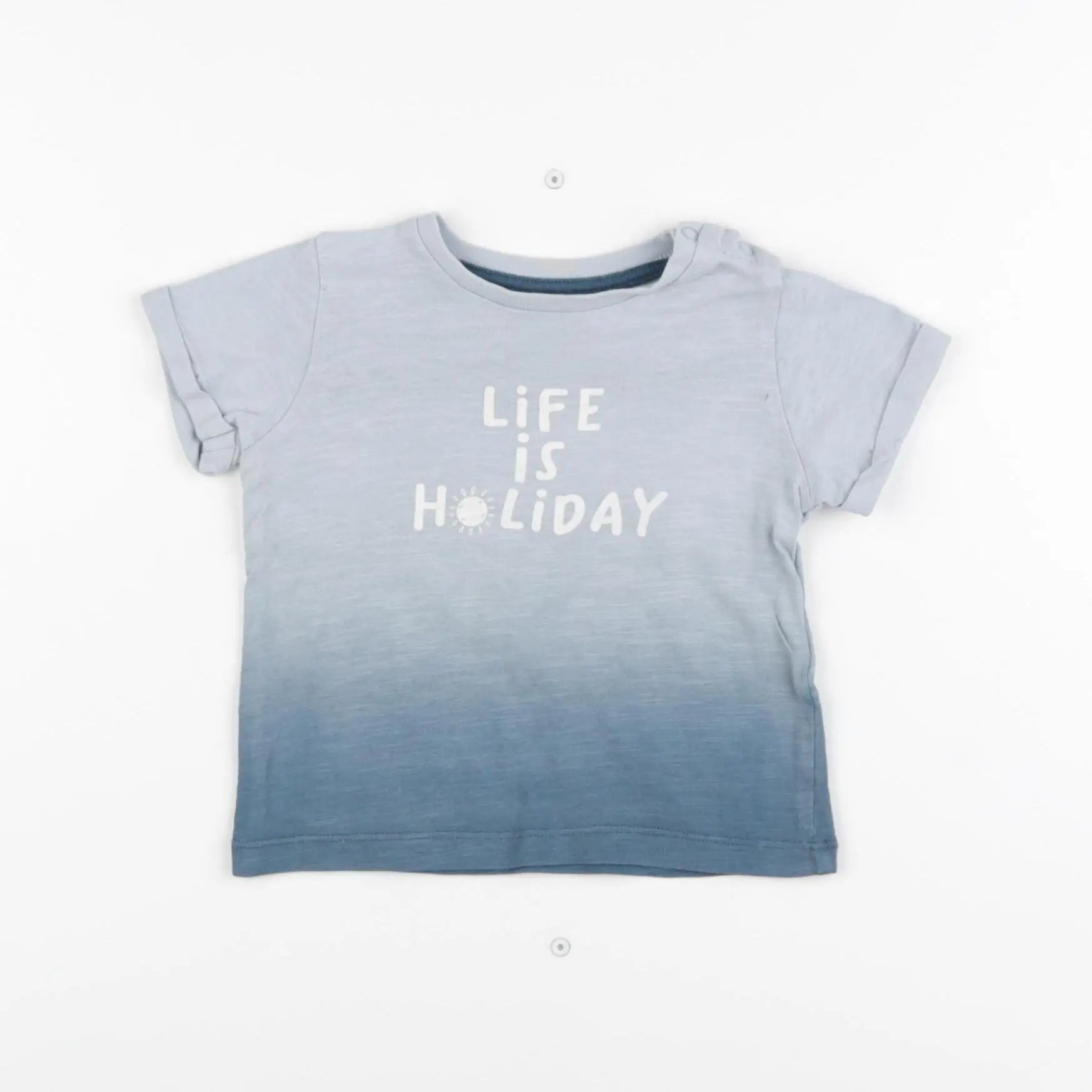 Vertbaudet - tee-shirt bleu - 9 mois