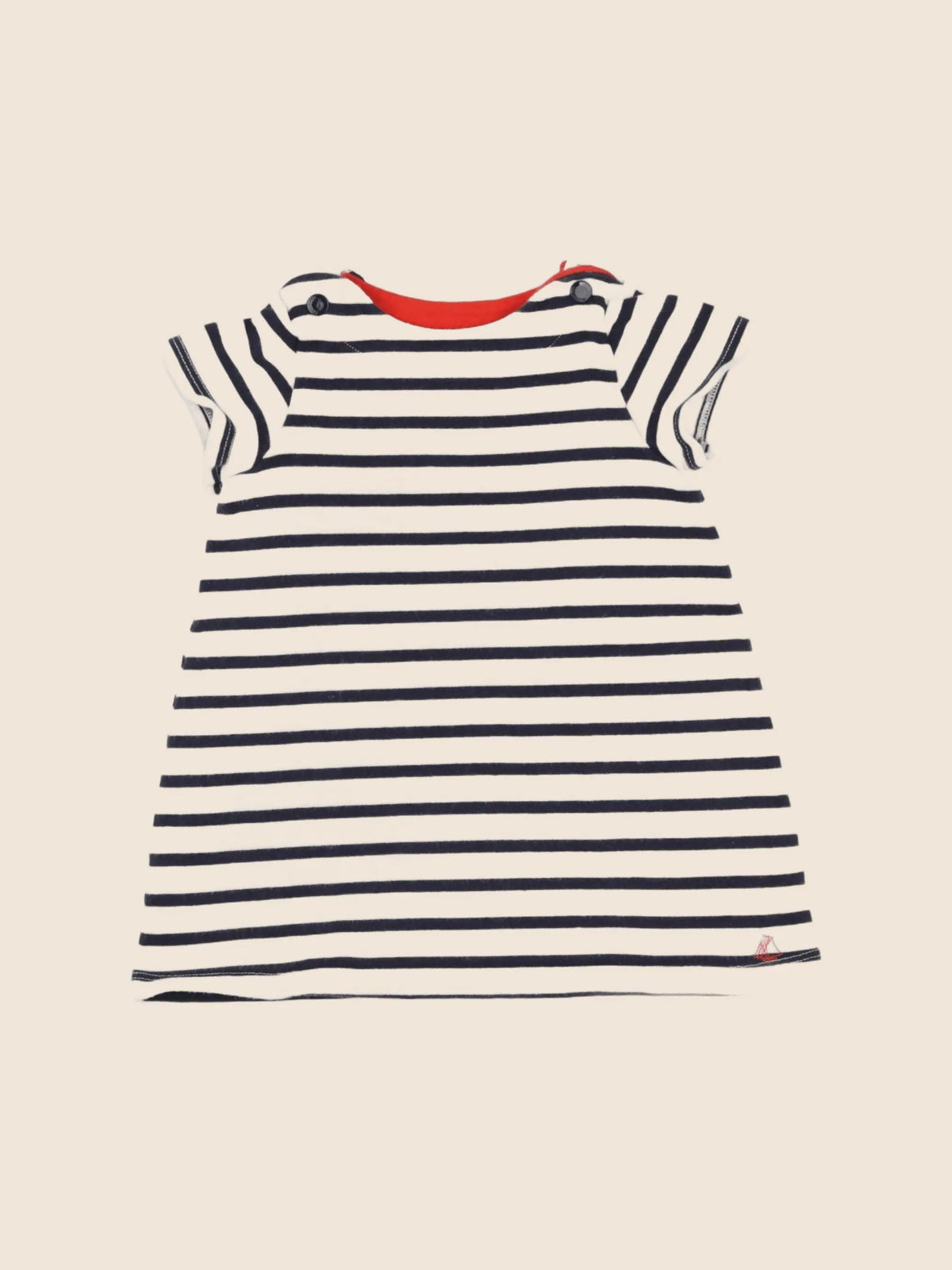 Petit Bateau - robe bleu - 12 mois