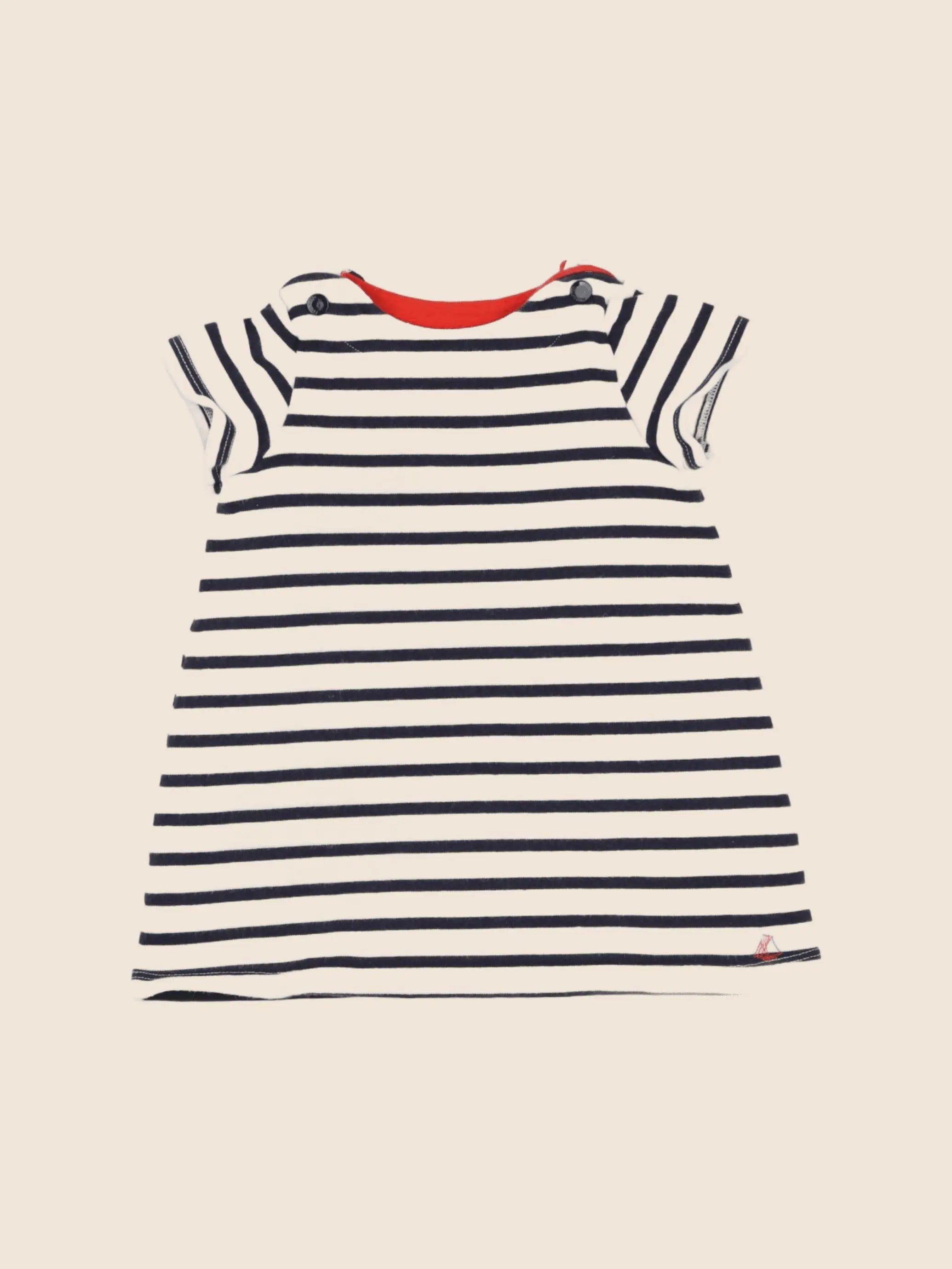 Petit Bateau - robe bleu - 12 mois
