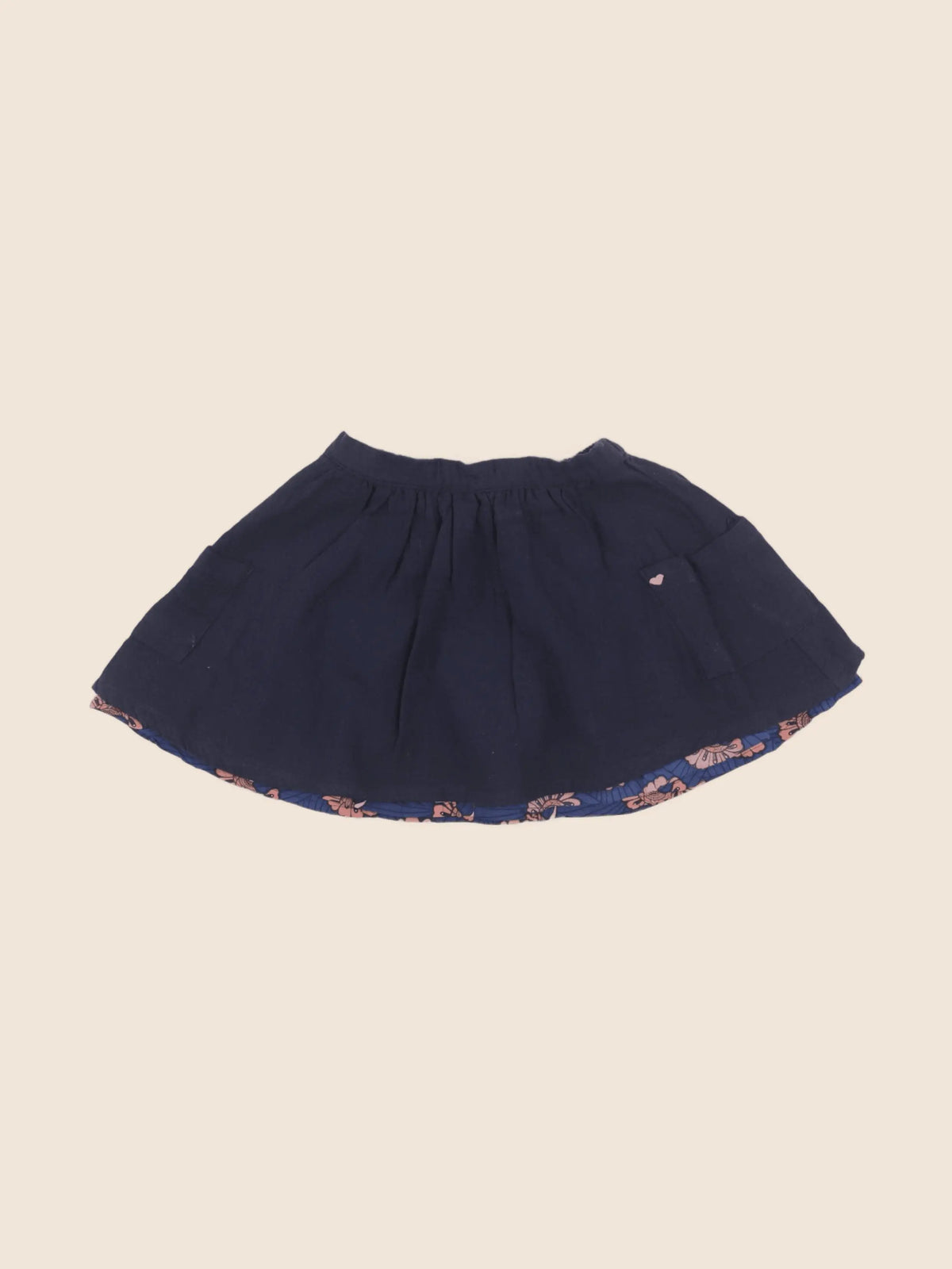 Vertbaudet - jupe réversible bleu, rose - 3 ans