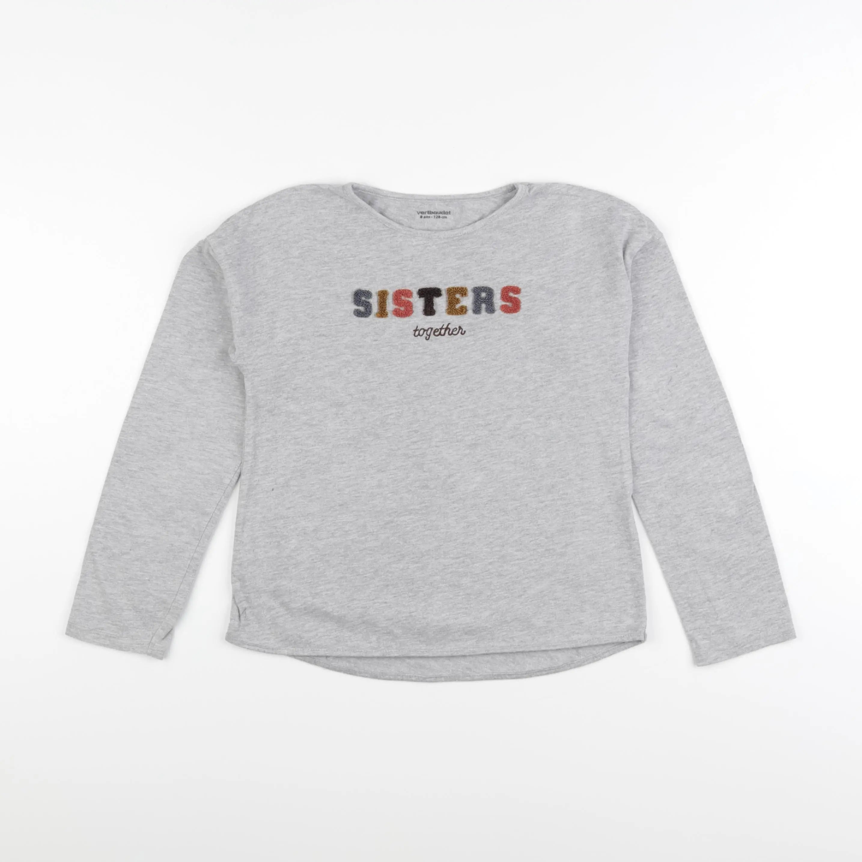 Vertbaudet - tee-shirt gris - 8 ans