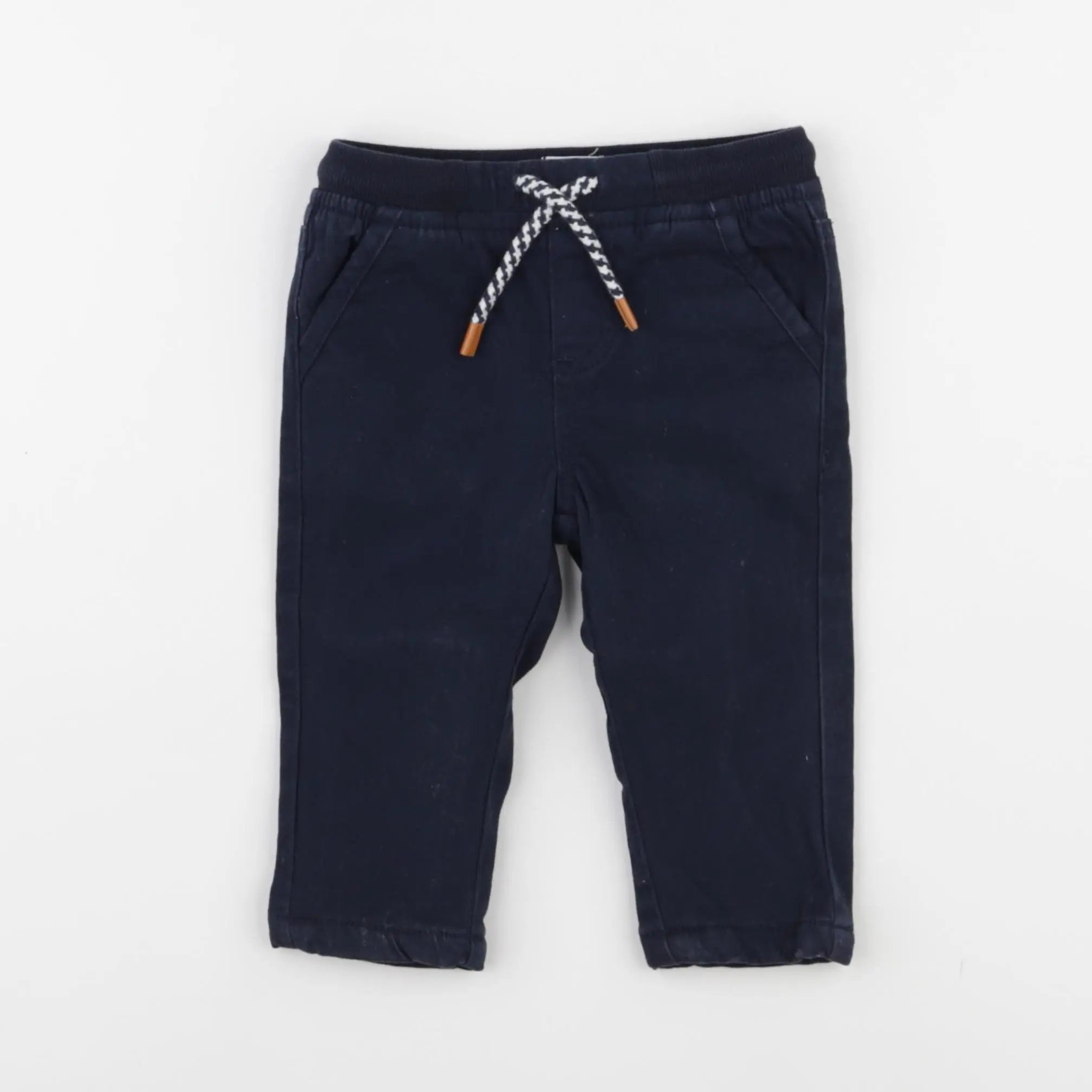 Vertbaudet - pantalon bleu - 12 mois