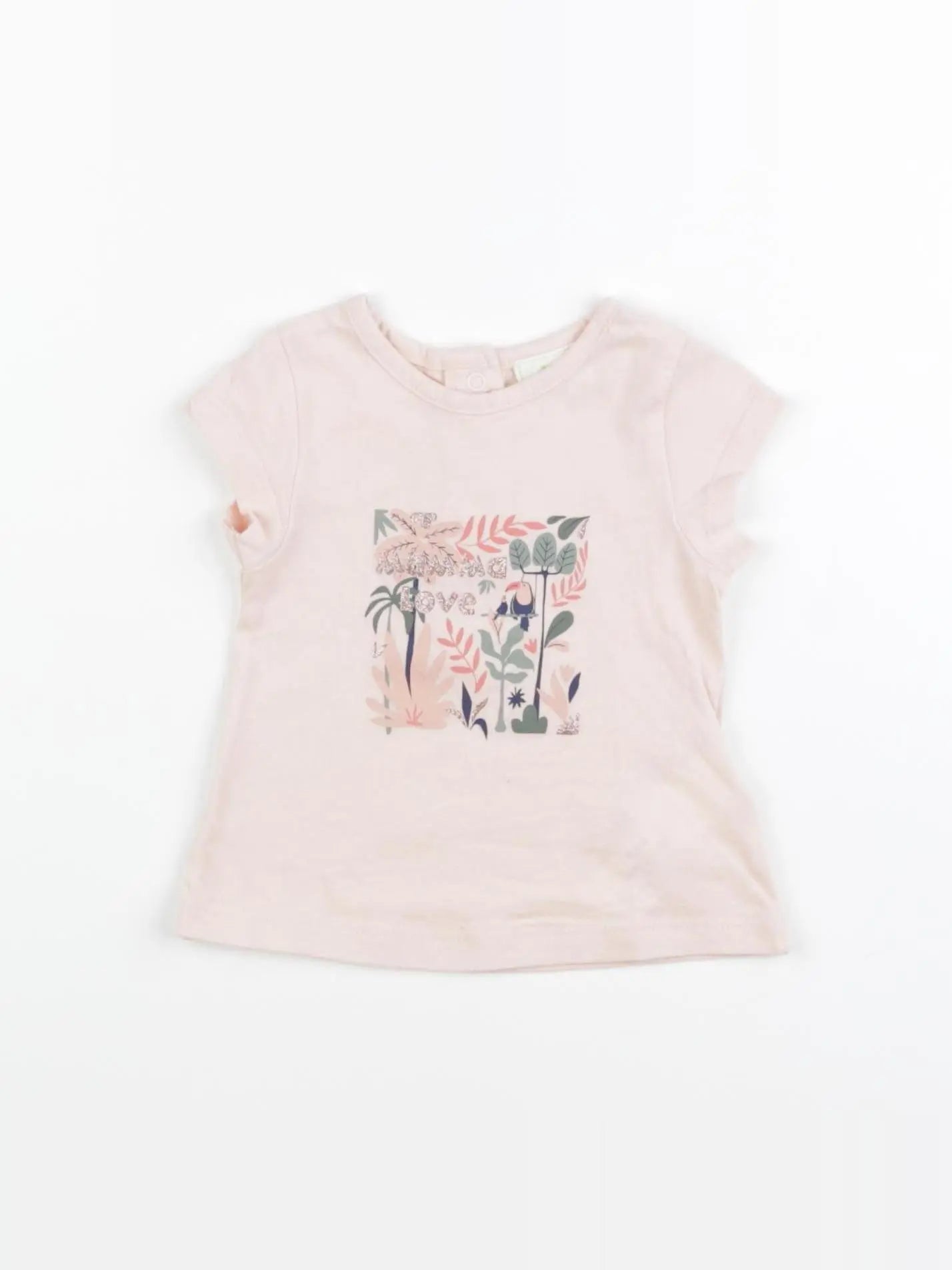 Tape à l'oeil - tee-shirt rose - 3 mois