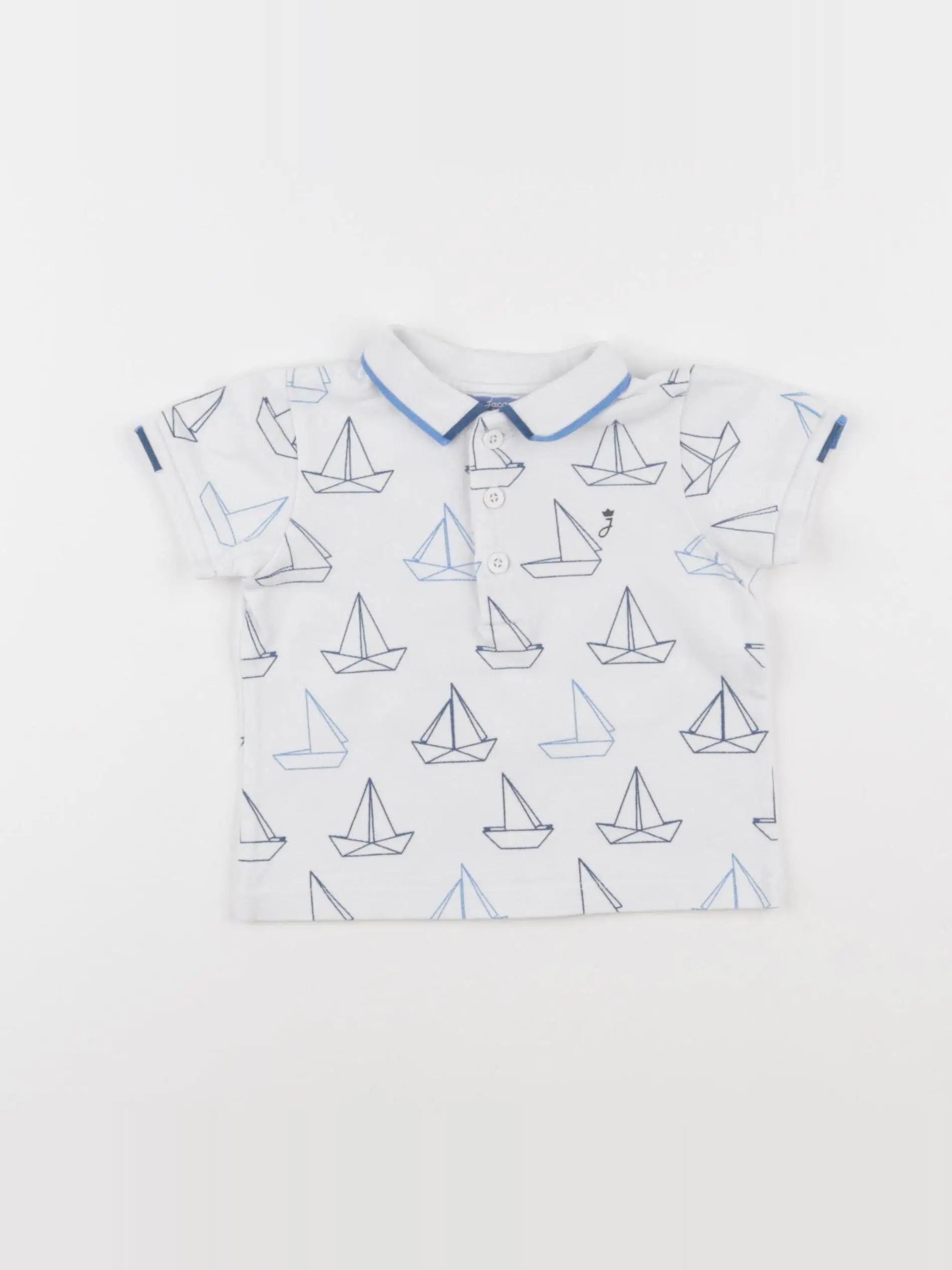 Jacadi - polo blanc - 12 mois