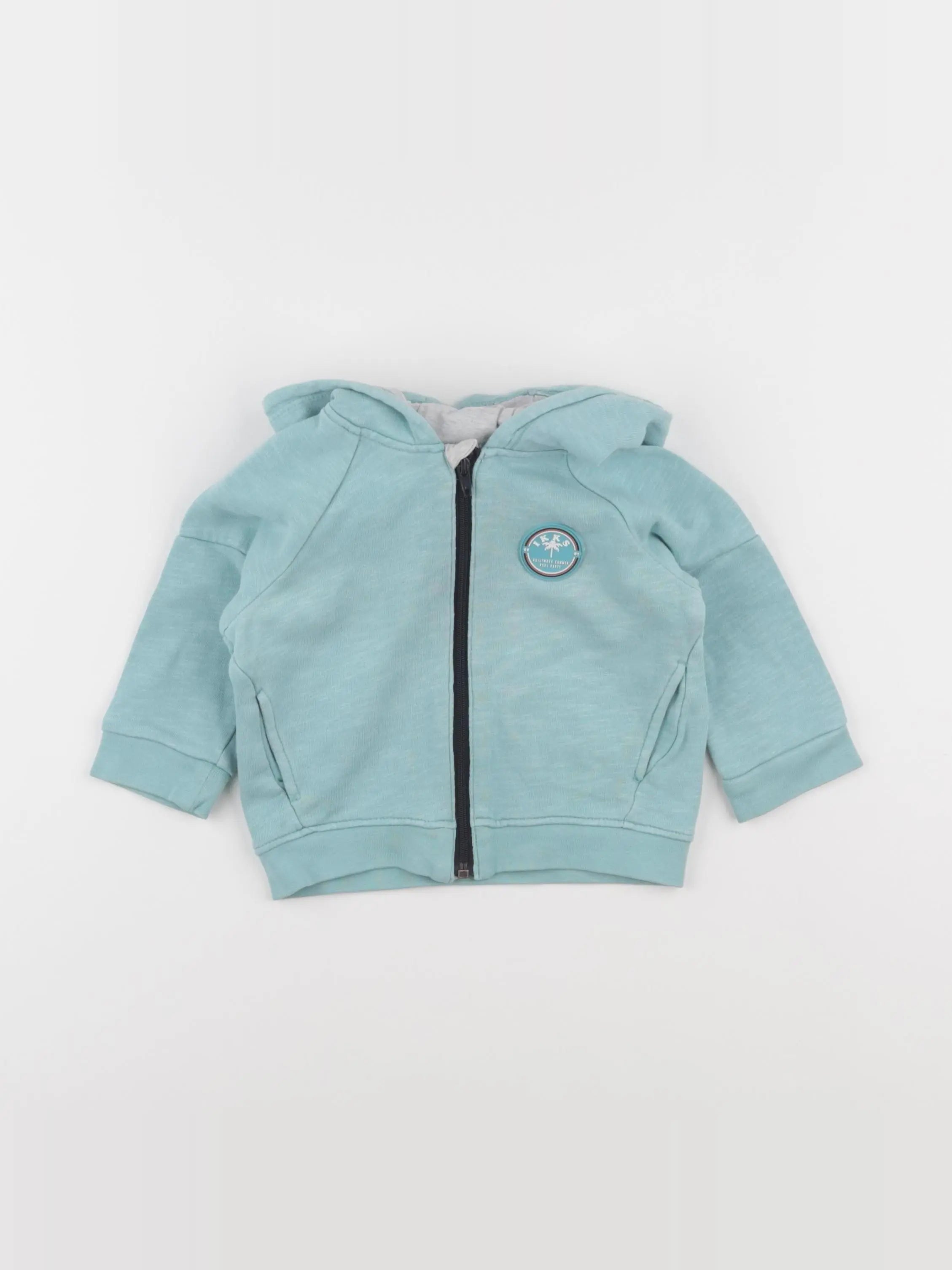 IKKS - sweat bleu - 12 mois