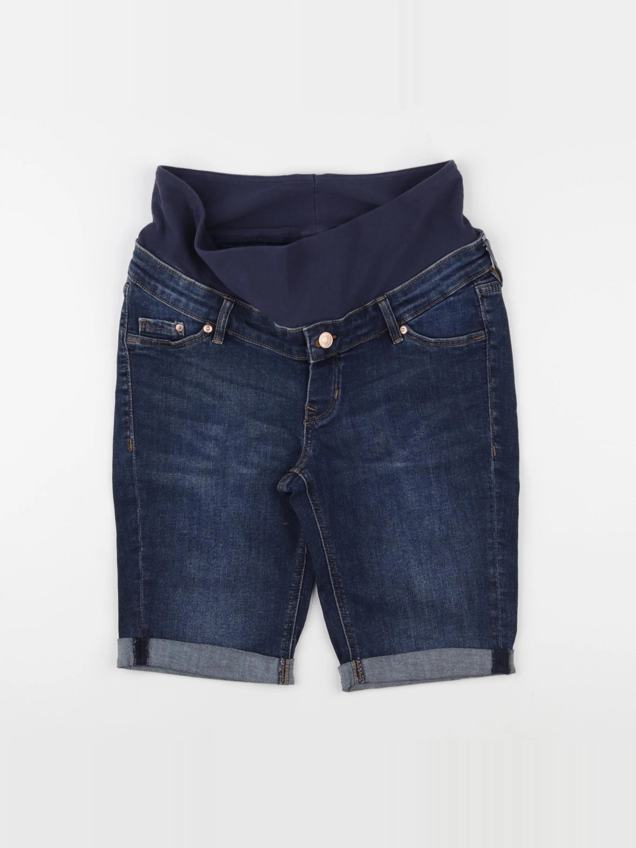 H&M - short grossesse bleu - s