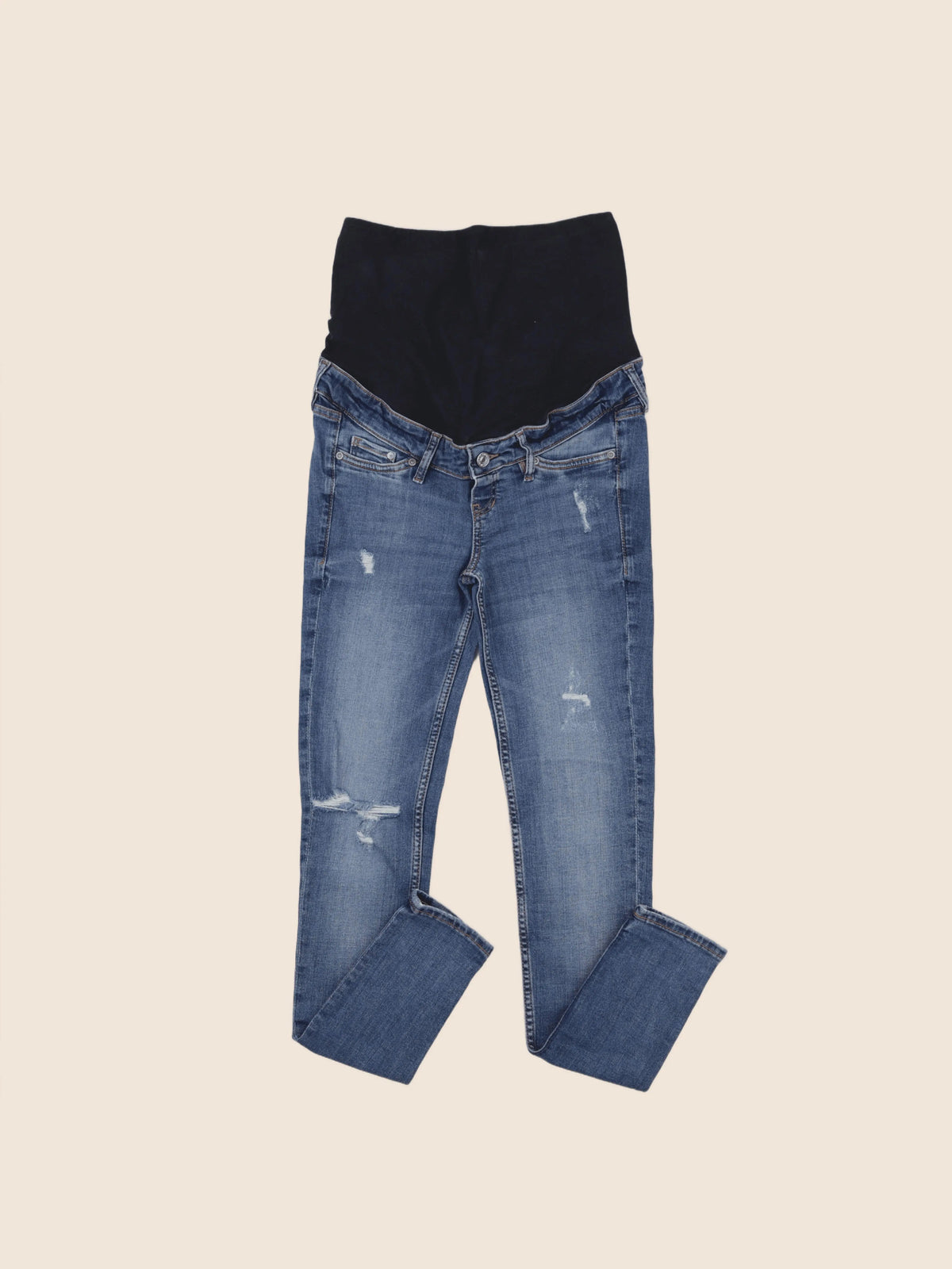 H&M - jean grossesse bleu - s