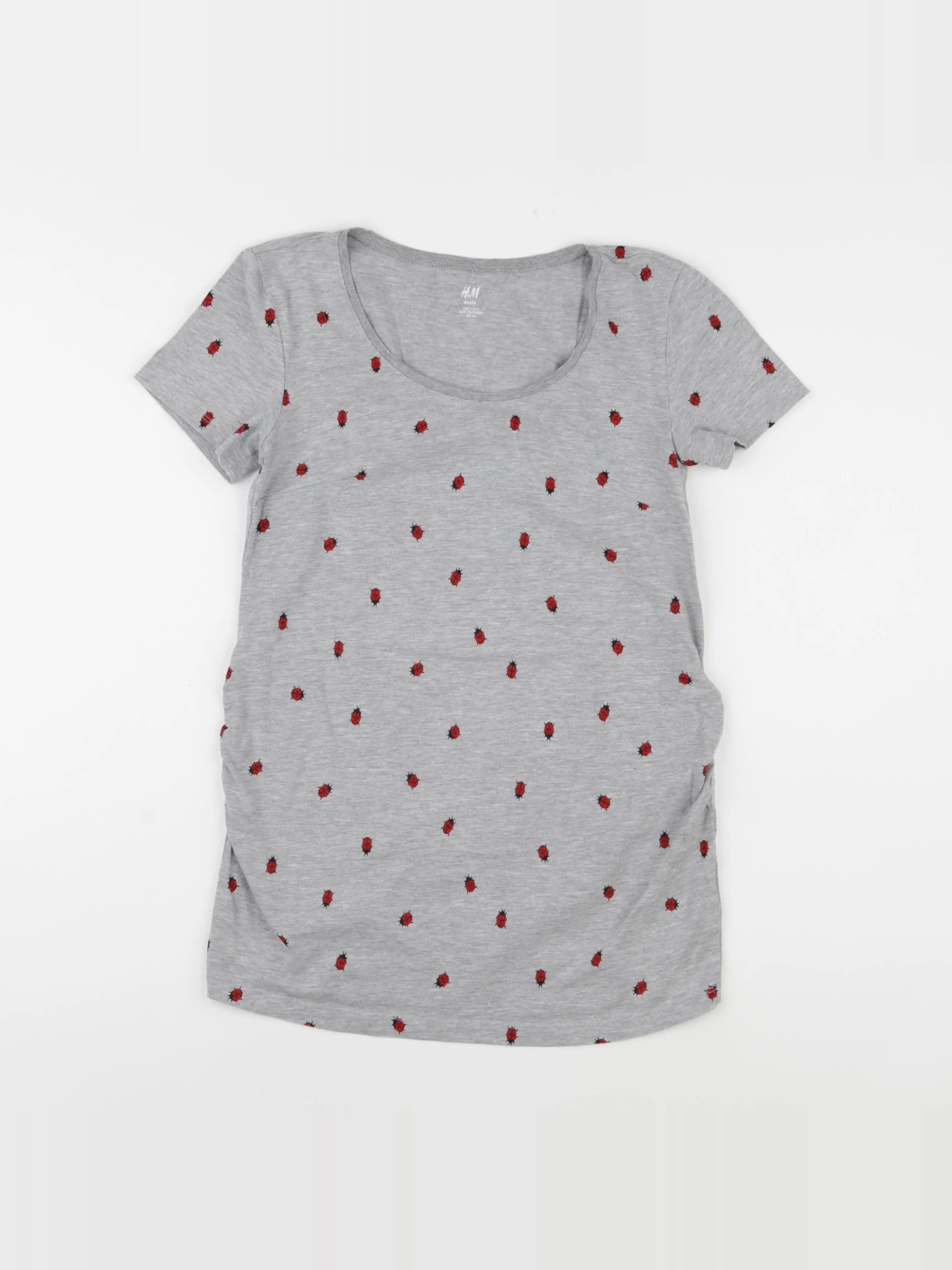 H&M - tee-shirt grossesse gris - s
