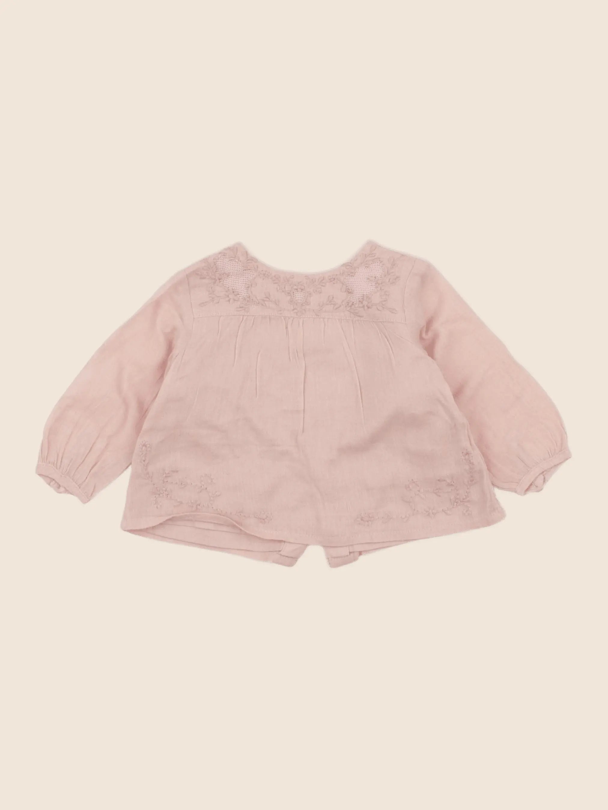 Zara - blouse rose - 3 mois
