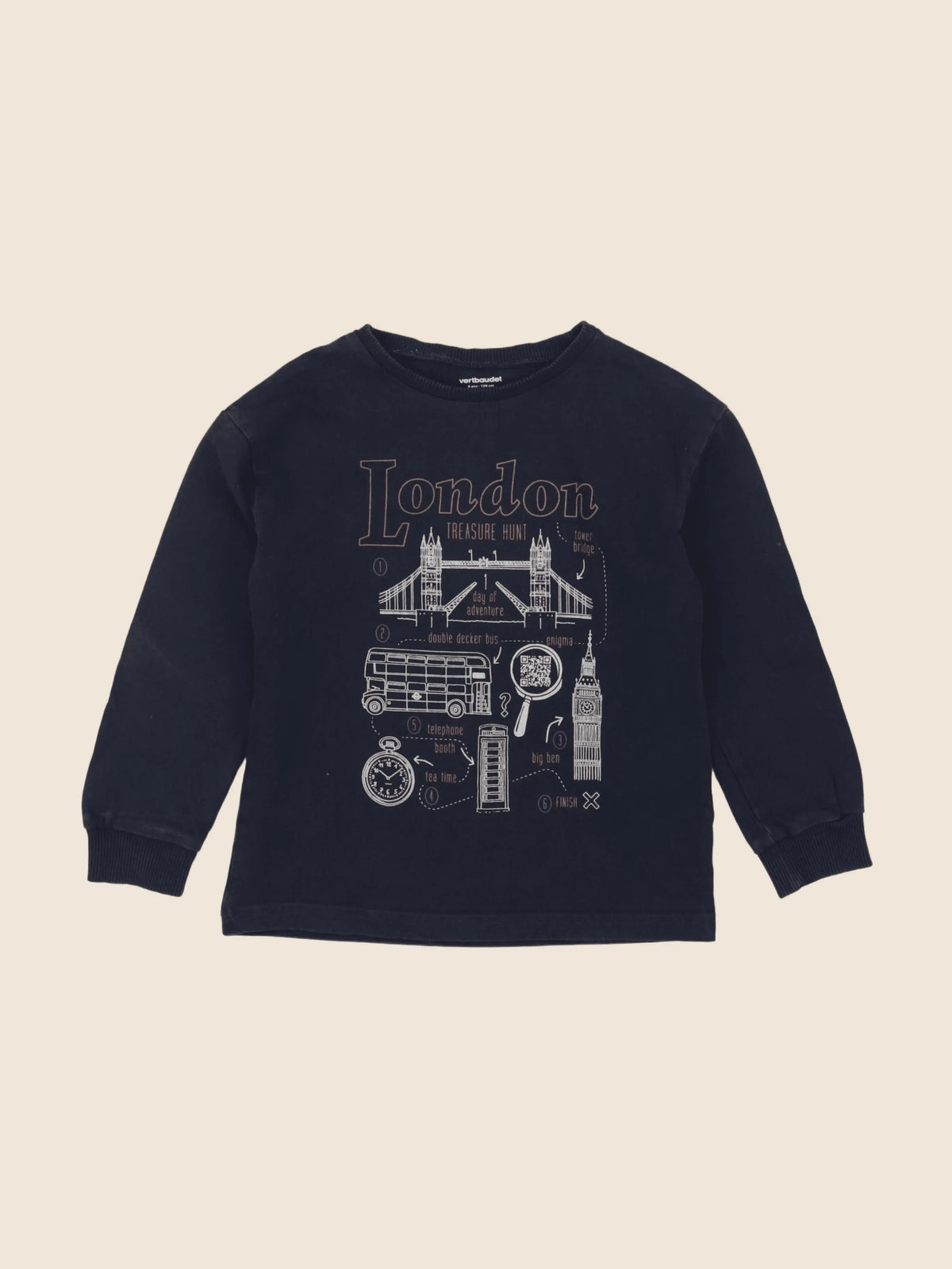 Vertbaudet - tee-shirt bleu - 8 ans