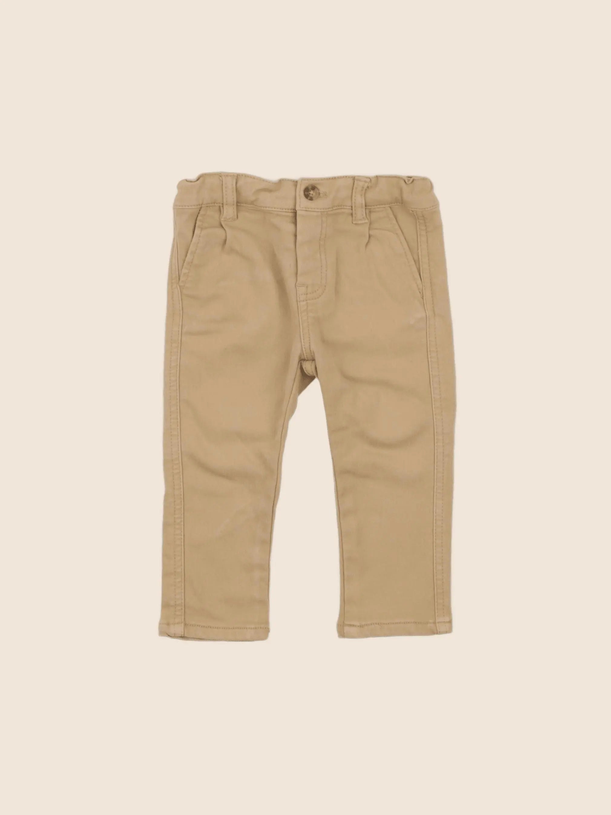 Vertbaudet - pantalon beige - 6 mois