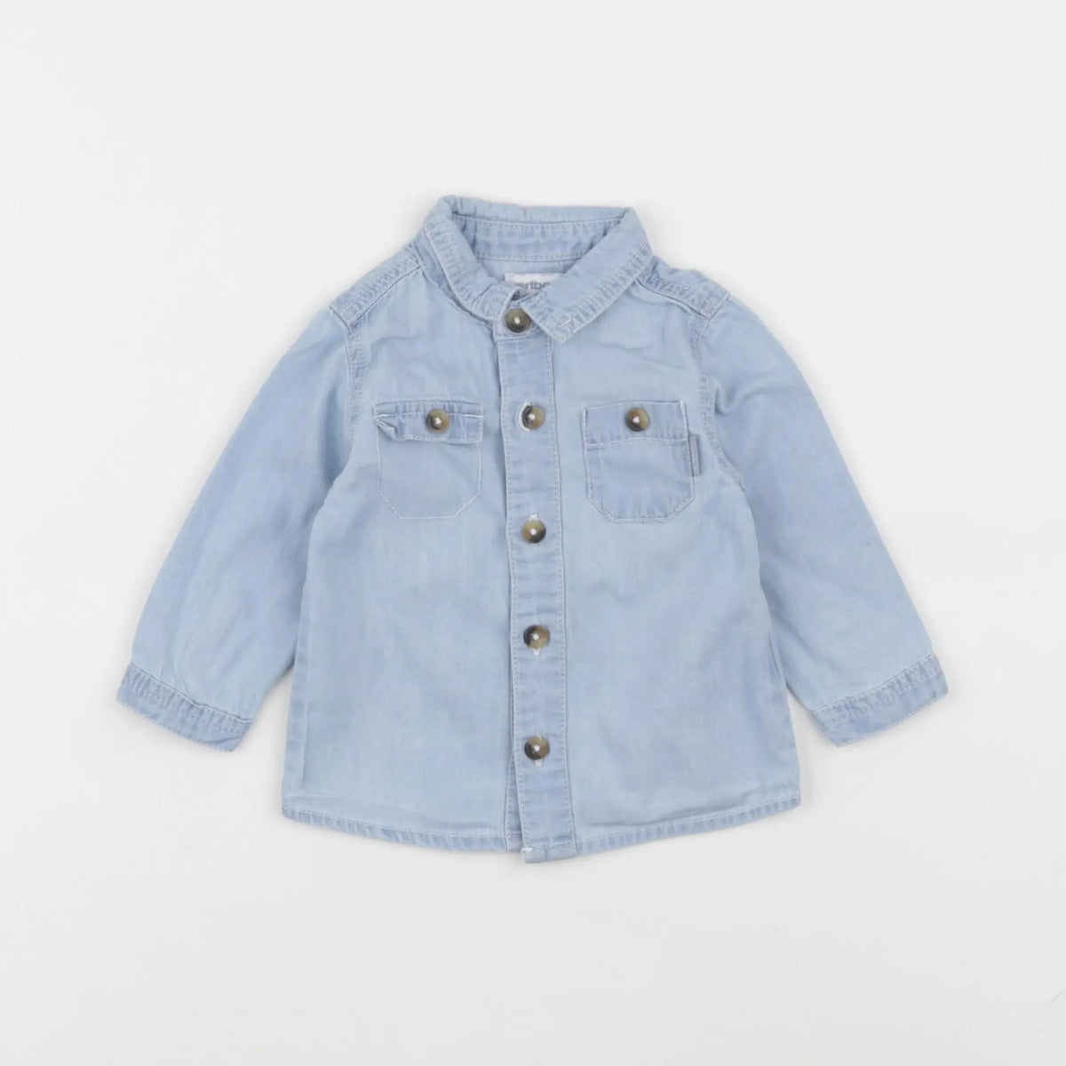 Vertbaudet - chemise bleu - 6 mois