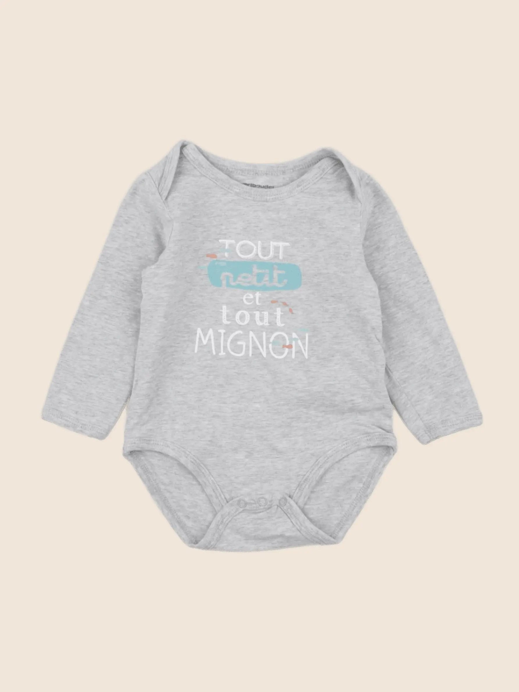 Vertbaudet - body gris - 12 mois