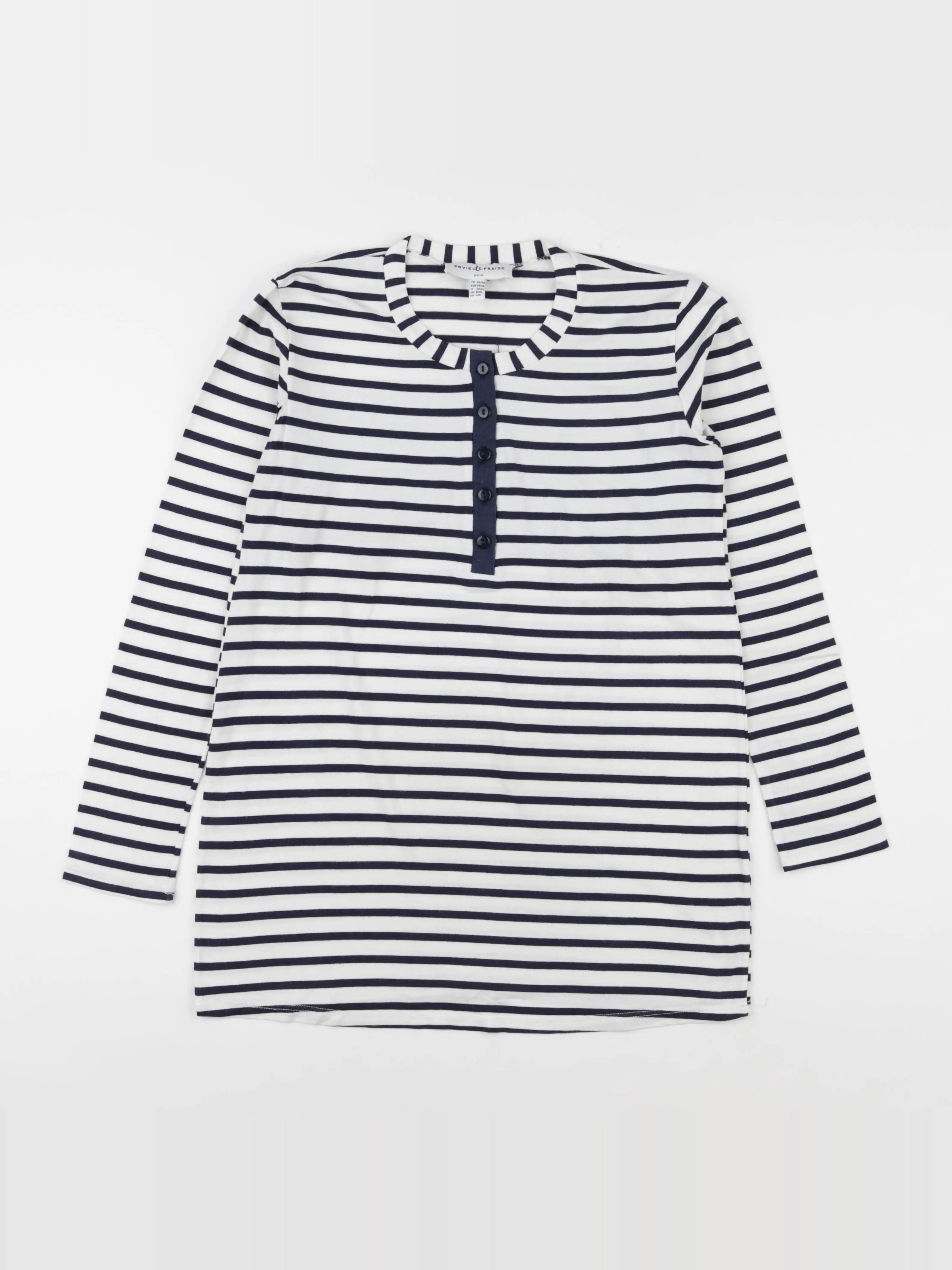 Envie de fraise - tee-shirt grossesse blanc, bleu - 36 à 38