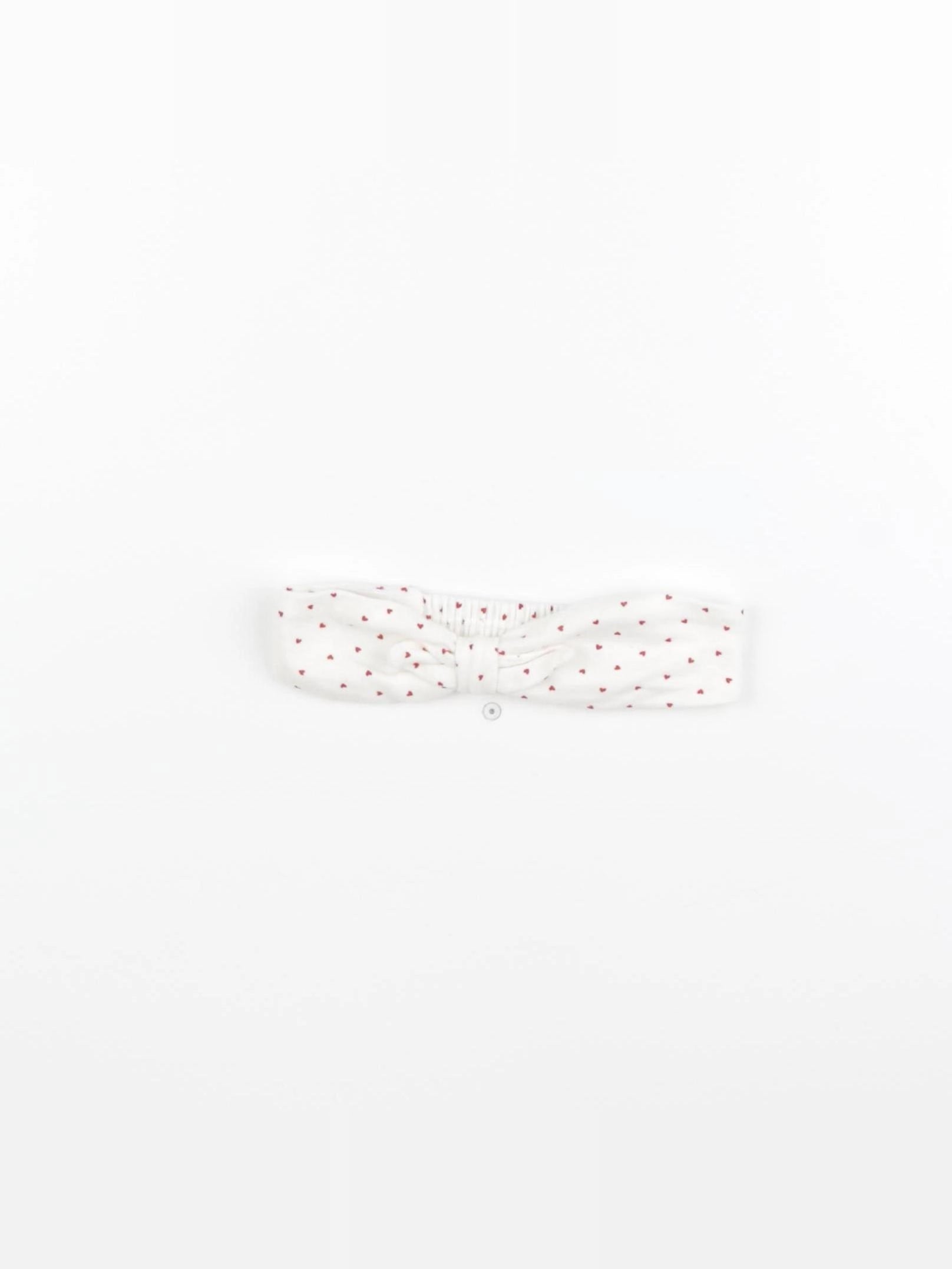 Petit Bateau - bandeau blanc, rouge - 18/36 mois
