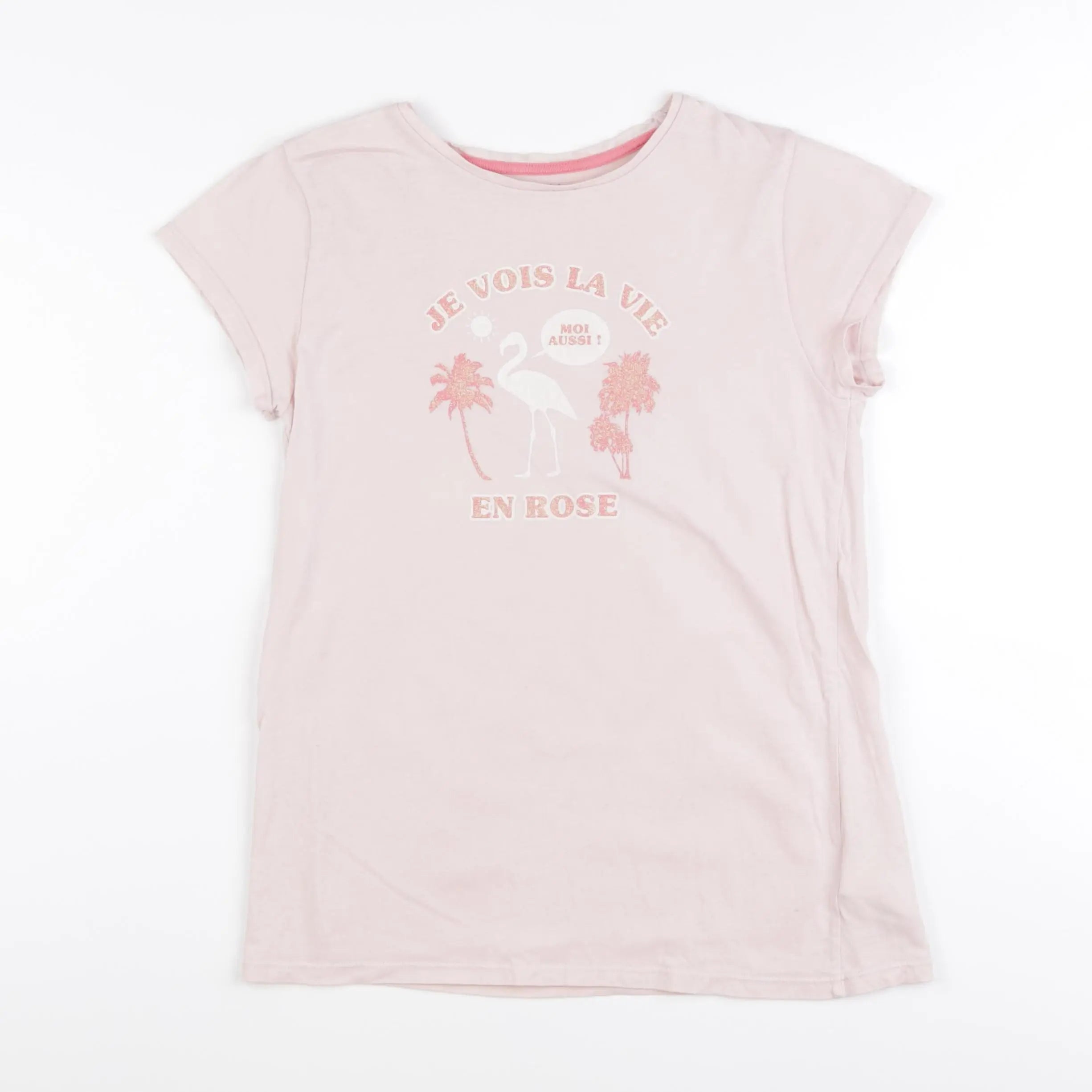 Vertbaudet - tee-shirt rose - 12 ans