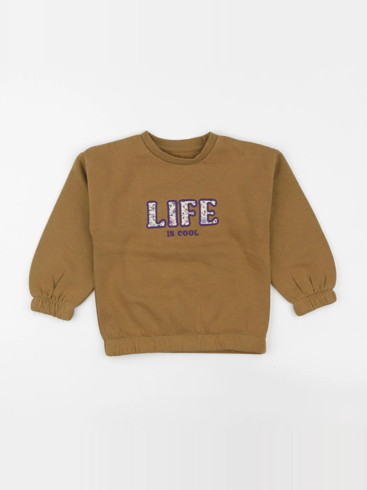 Vertbaudet - sweat marron - 6 ans