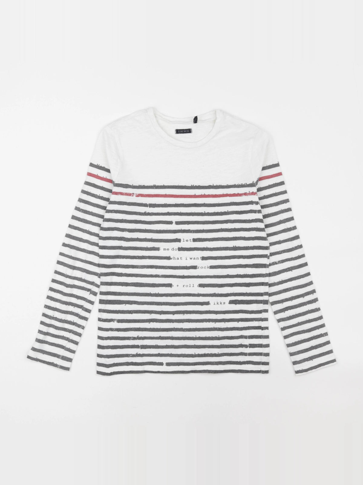 IKKS - tee-shirt blanc, bleu - 8 ans