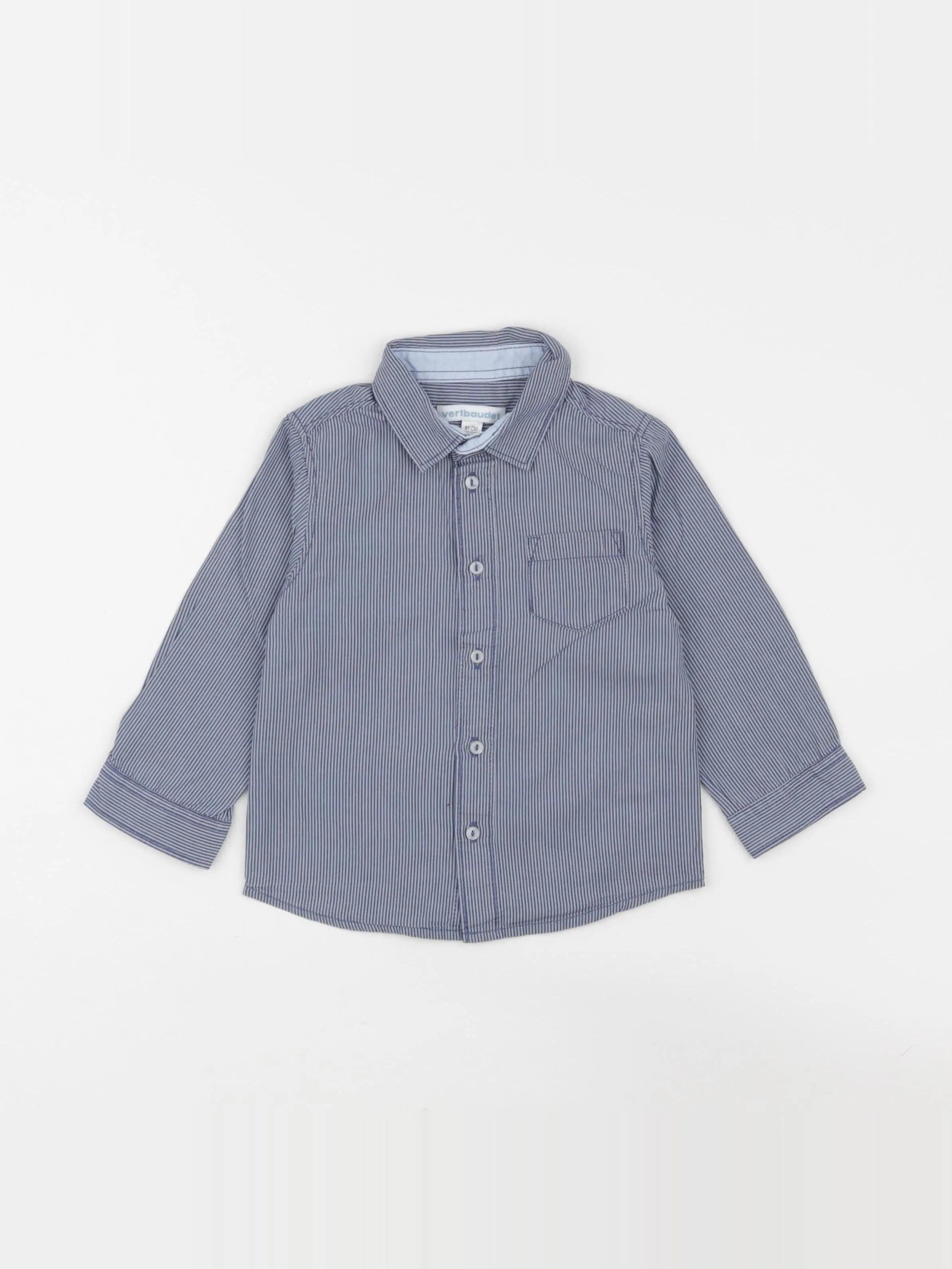 Vertbaudet - chemise bleu - 18 mois