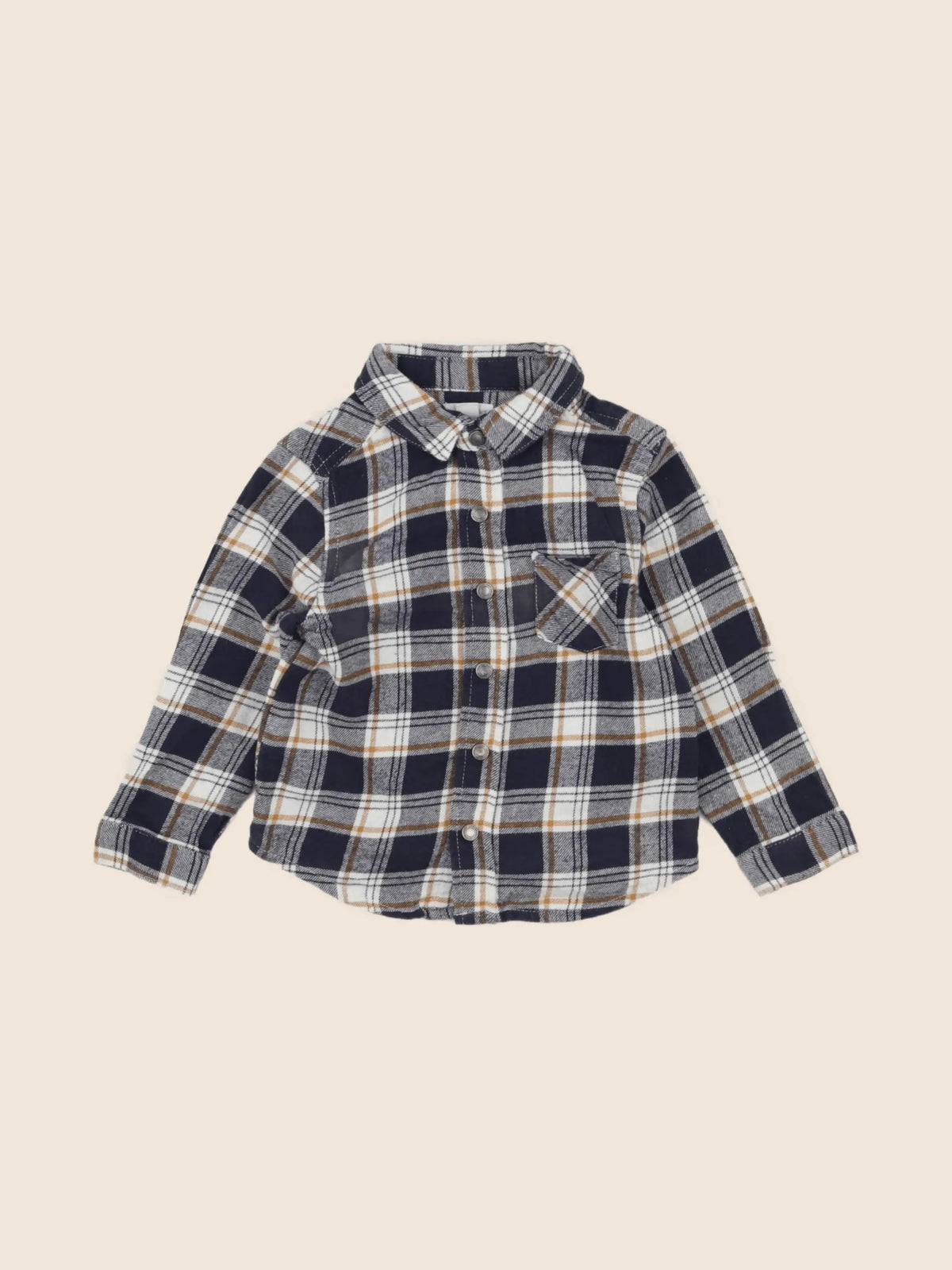 Vertbaudet - chemise bleu, marron - 18 mois