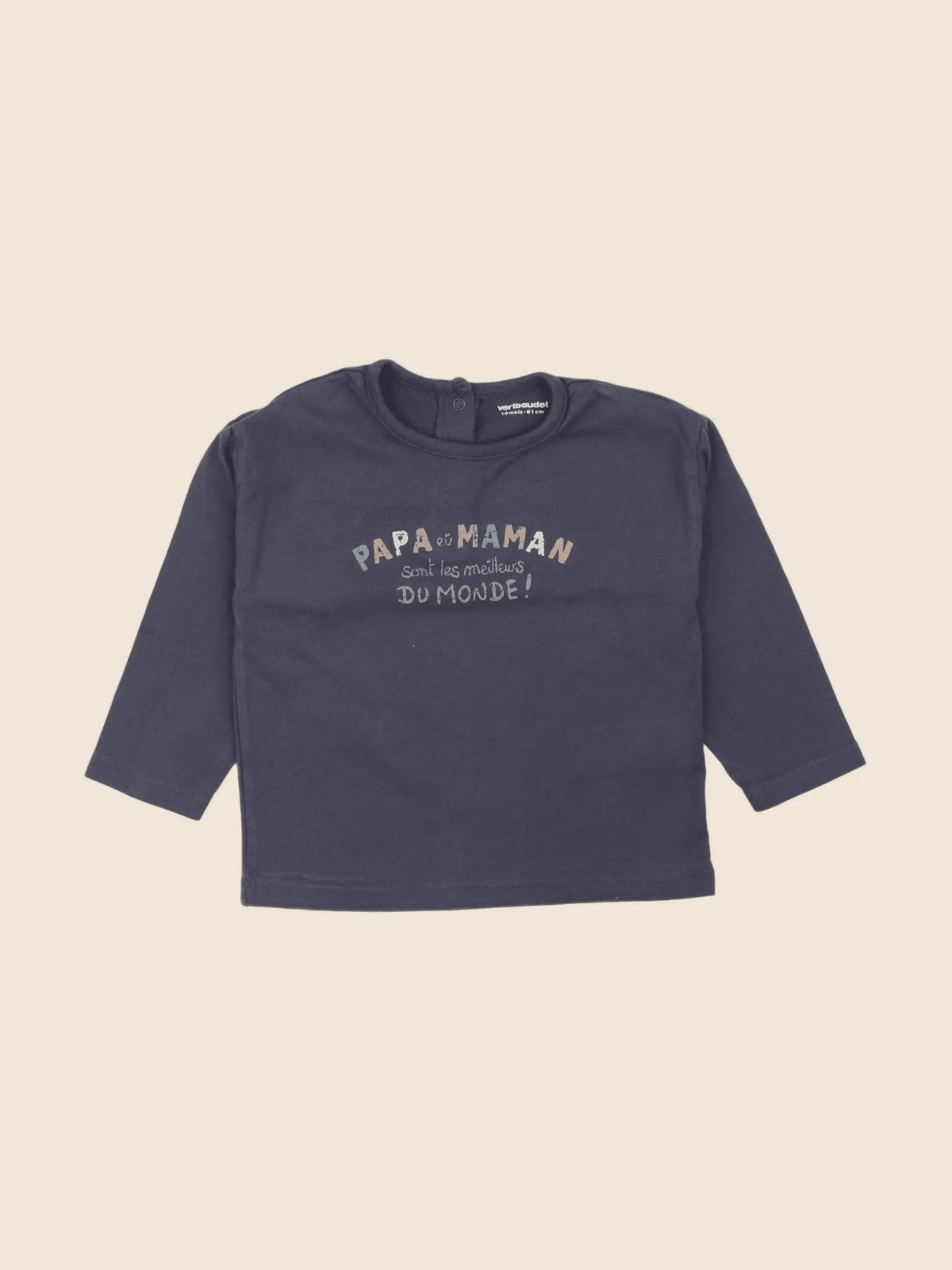 Vertbaudet - tee-shirt bleu - 18 mois