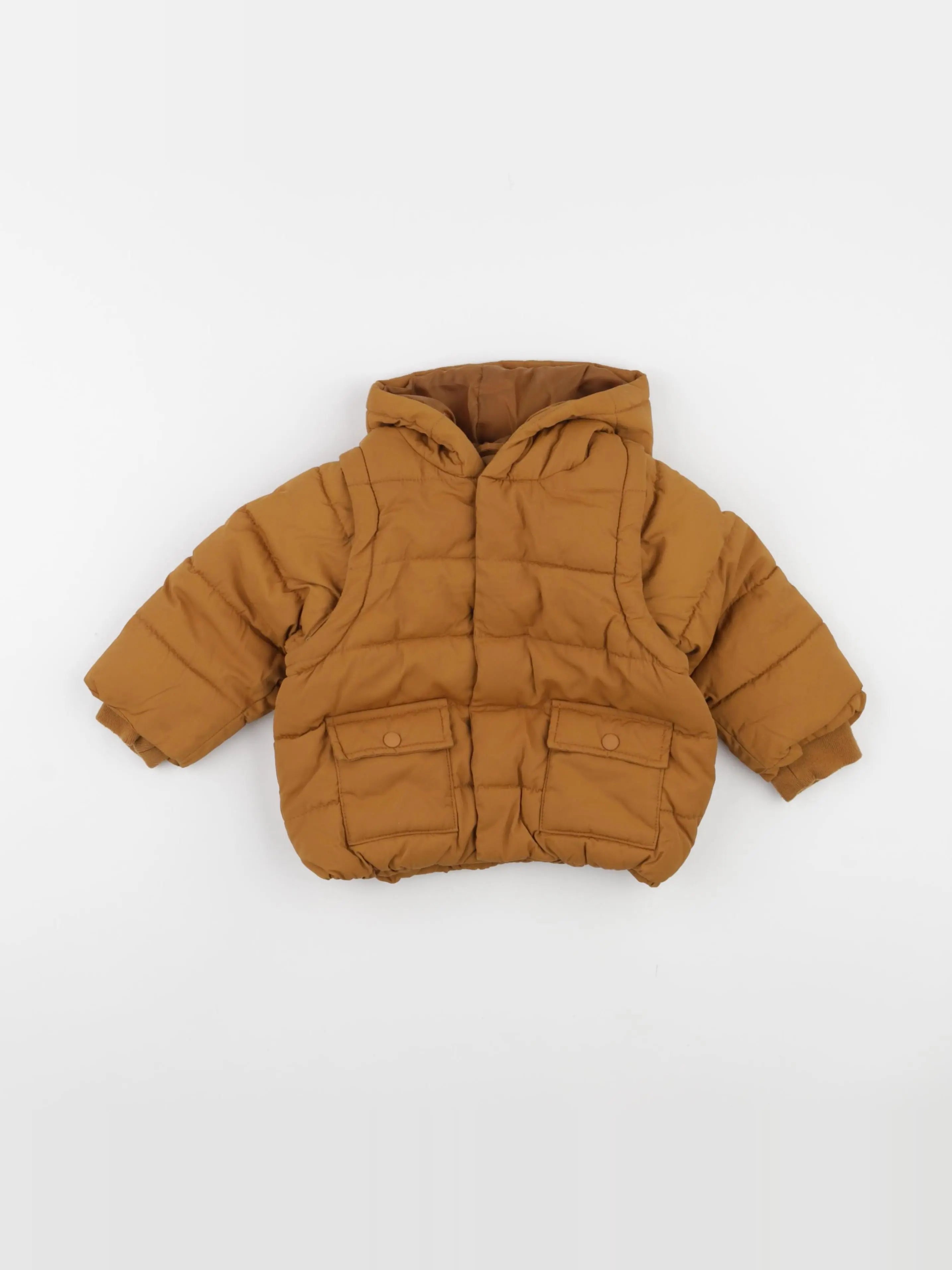 Vertbaudet - doudoune marron - 12 mois