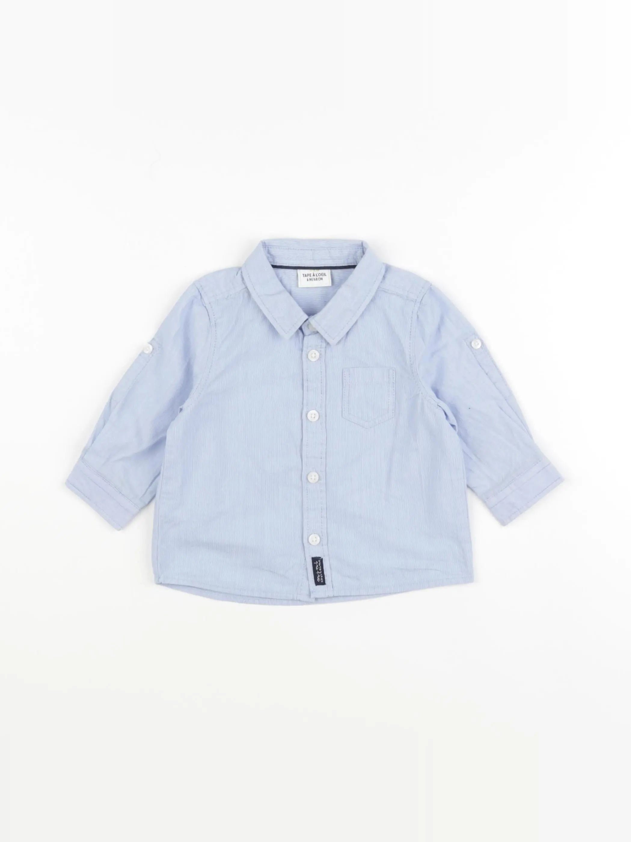 Tape à l'oeil - chemise bleu - 6 mois