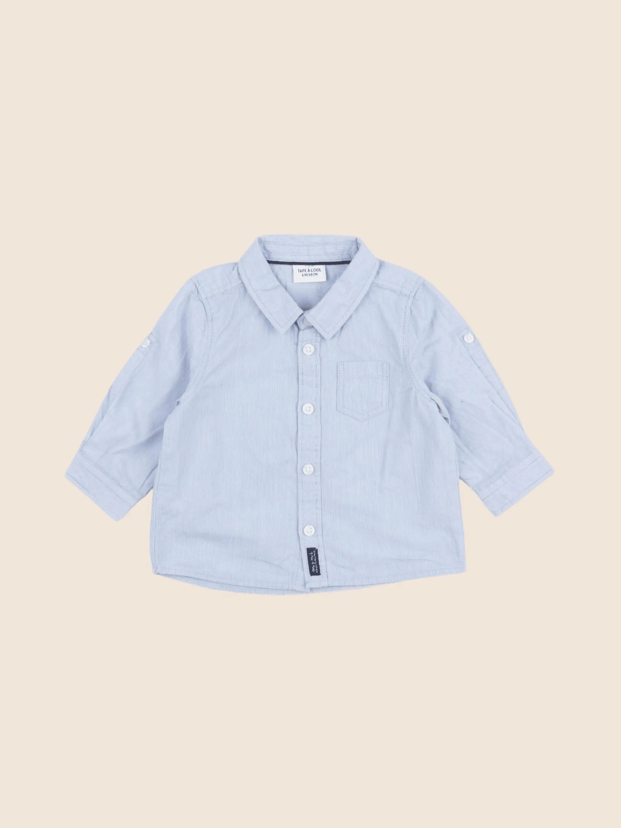 Tape à l'oeil - chemise bleu - 6 mois