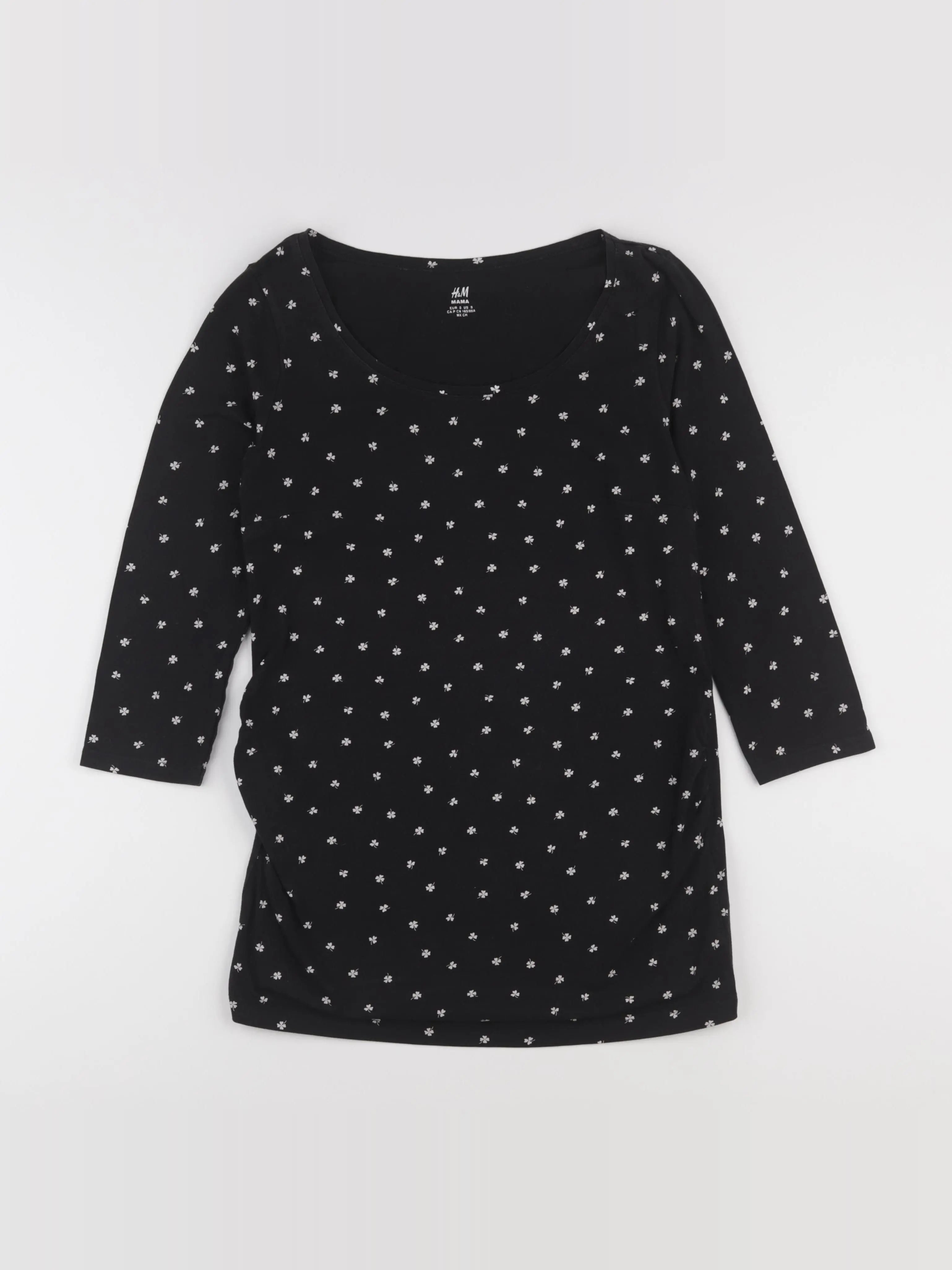 H&M - tee-shirt grossesse noir - s