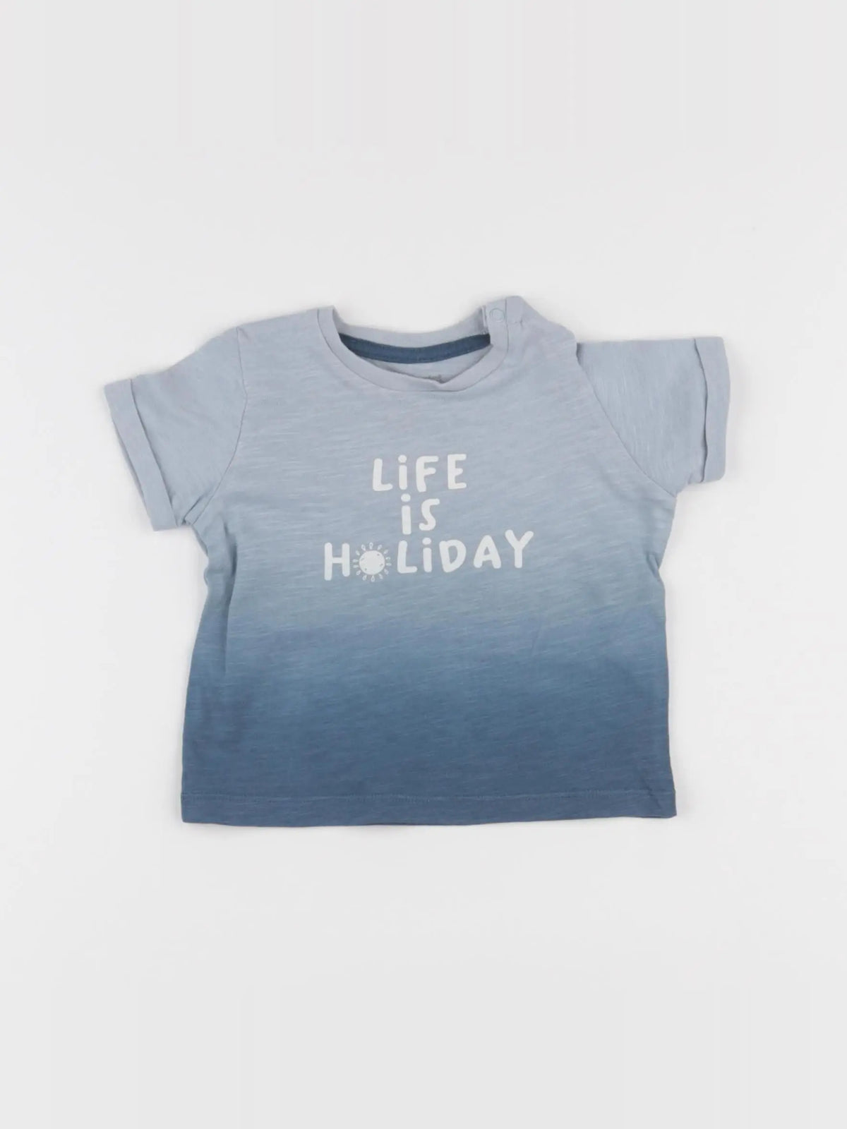 Vertbaudet - tee-shirt bleu - 6 mois