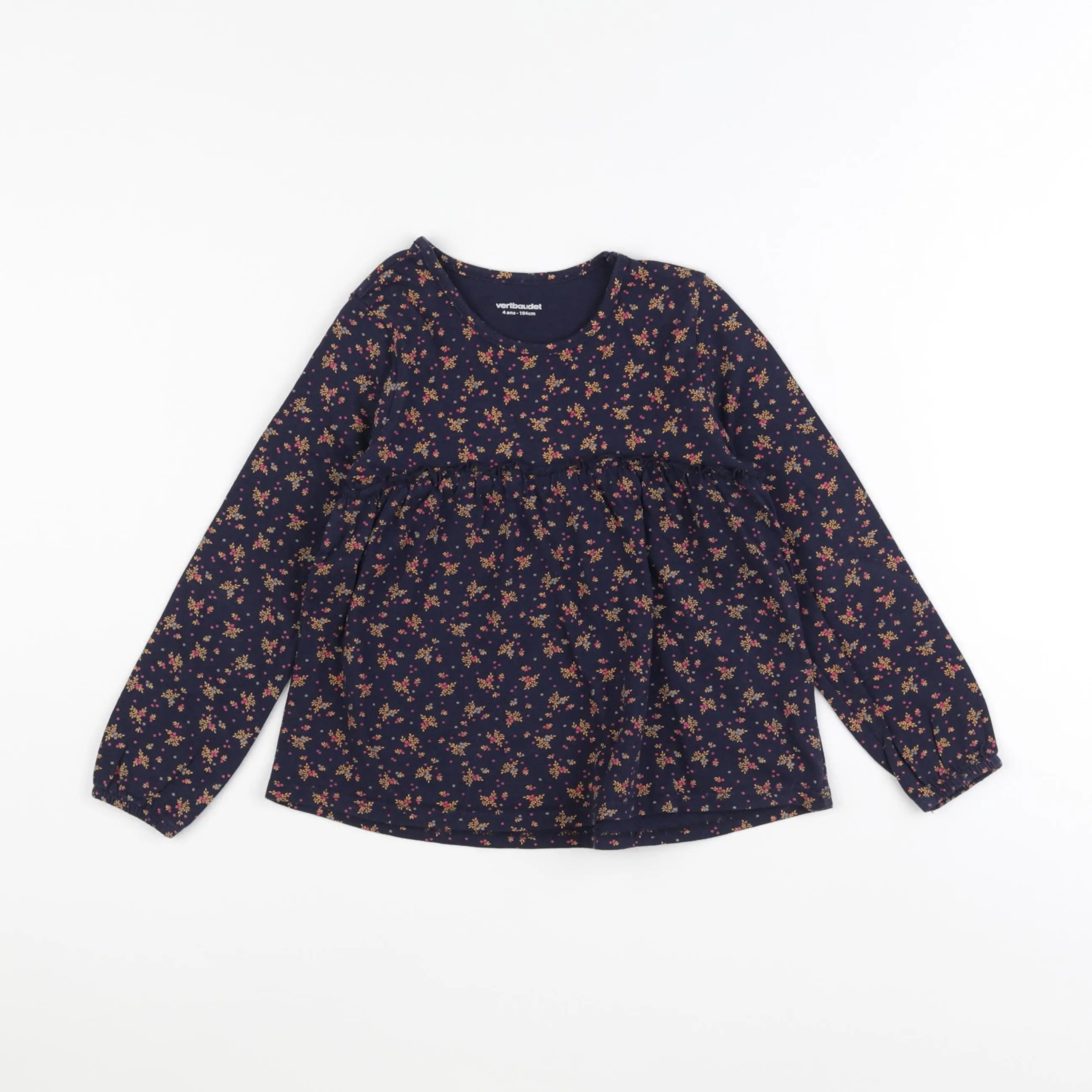 Vertbaudet - tee-shirt bleu - 4 ans