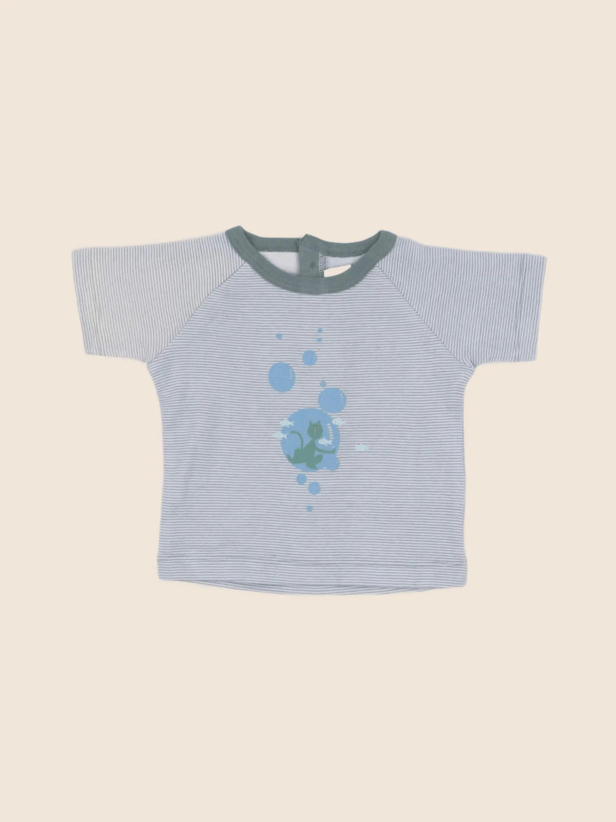 Petit Bateau - tee-shirt vert - 6 mois