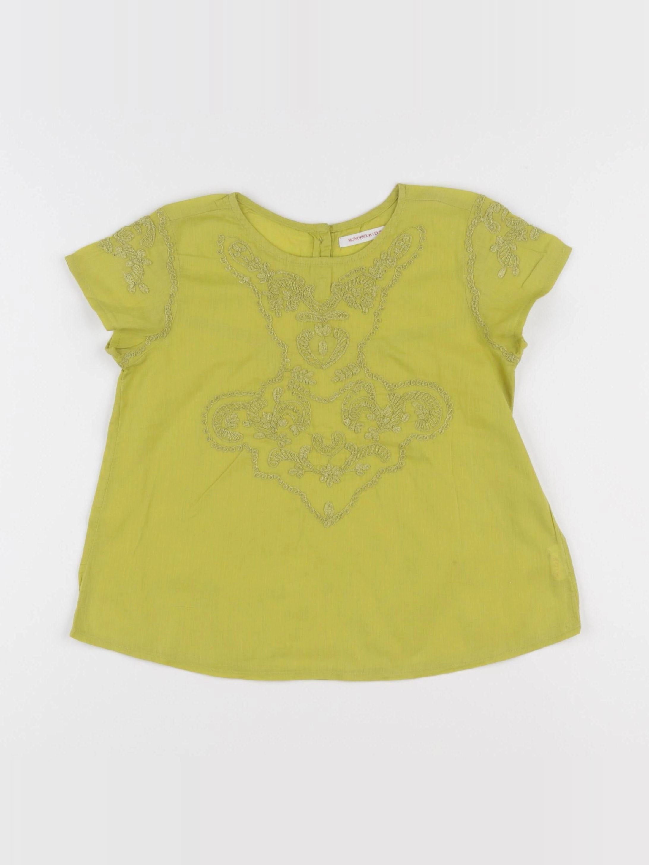 Monoprix - blouse vert - 4 ans