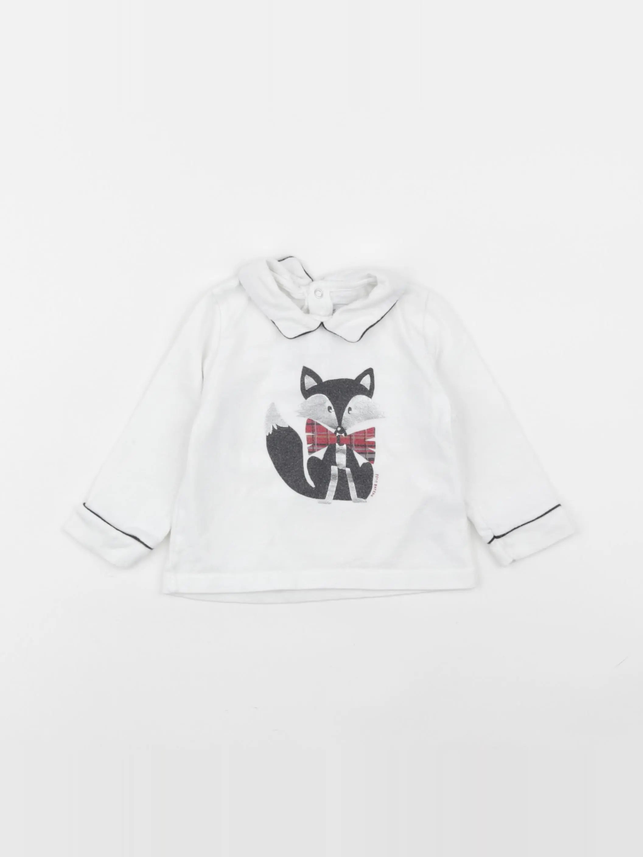Petit Bateau - tee-shirt blanc - 12 mois