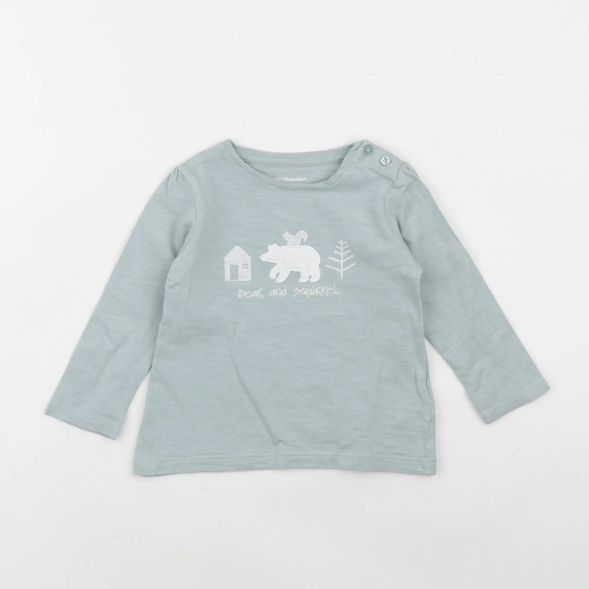 Vertbaudet - tee-shirt vert - 12 mois